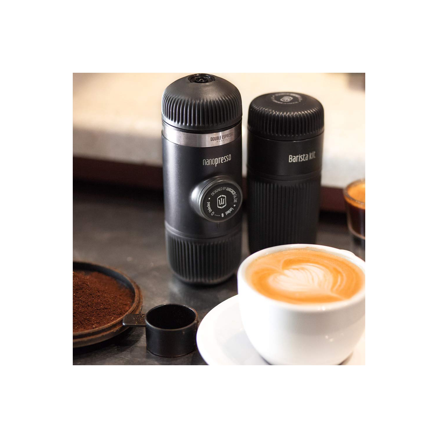 WACACO Nanopresso Barista Kit, Accessory for Nanopresso, Larger Water Tank with 3 Filter Baskets, for Lungo Espresso
