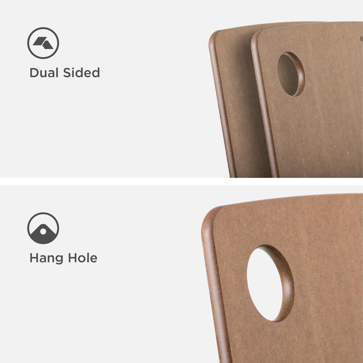 Epicurean Kitchen – Planche à découper, 14,5-po × 11,25-po, muscade