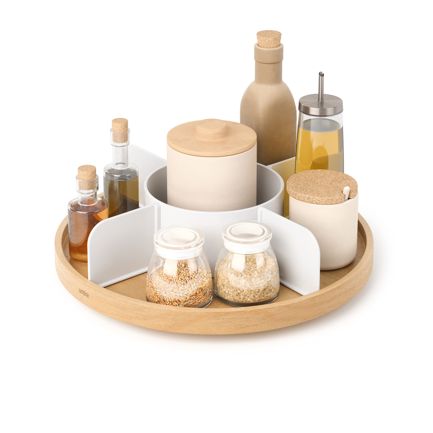 Umbra Bellwood Lazy Susan, Natural/White