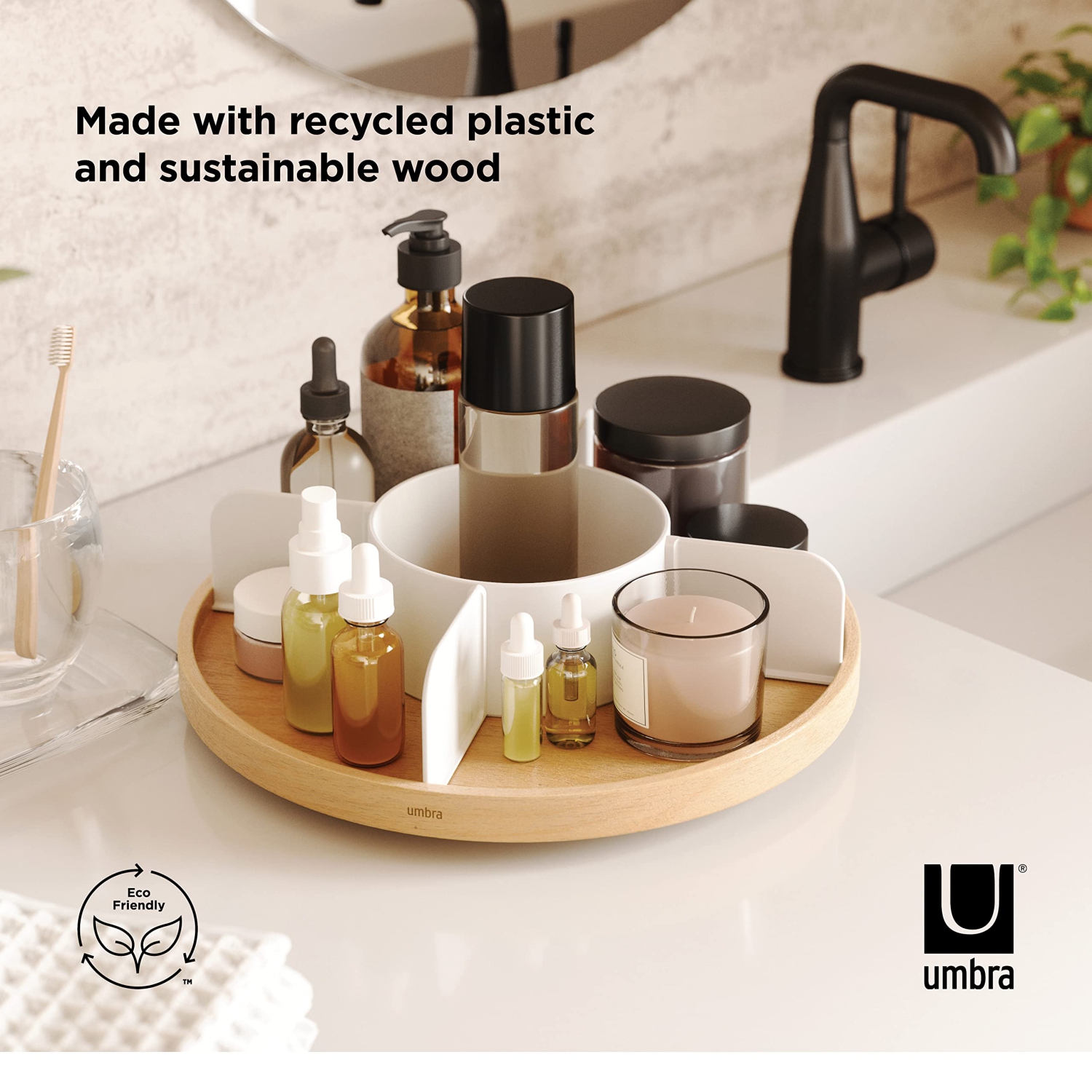 Umbra Bellwood Lazy Susan, Natural/White