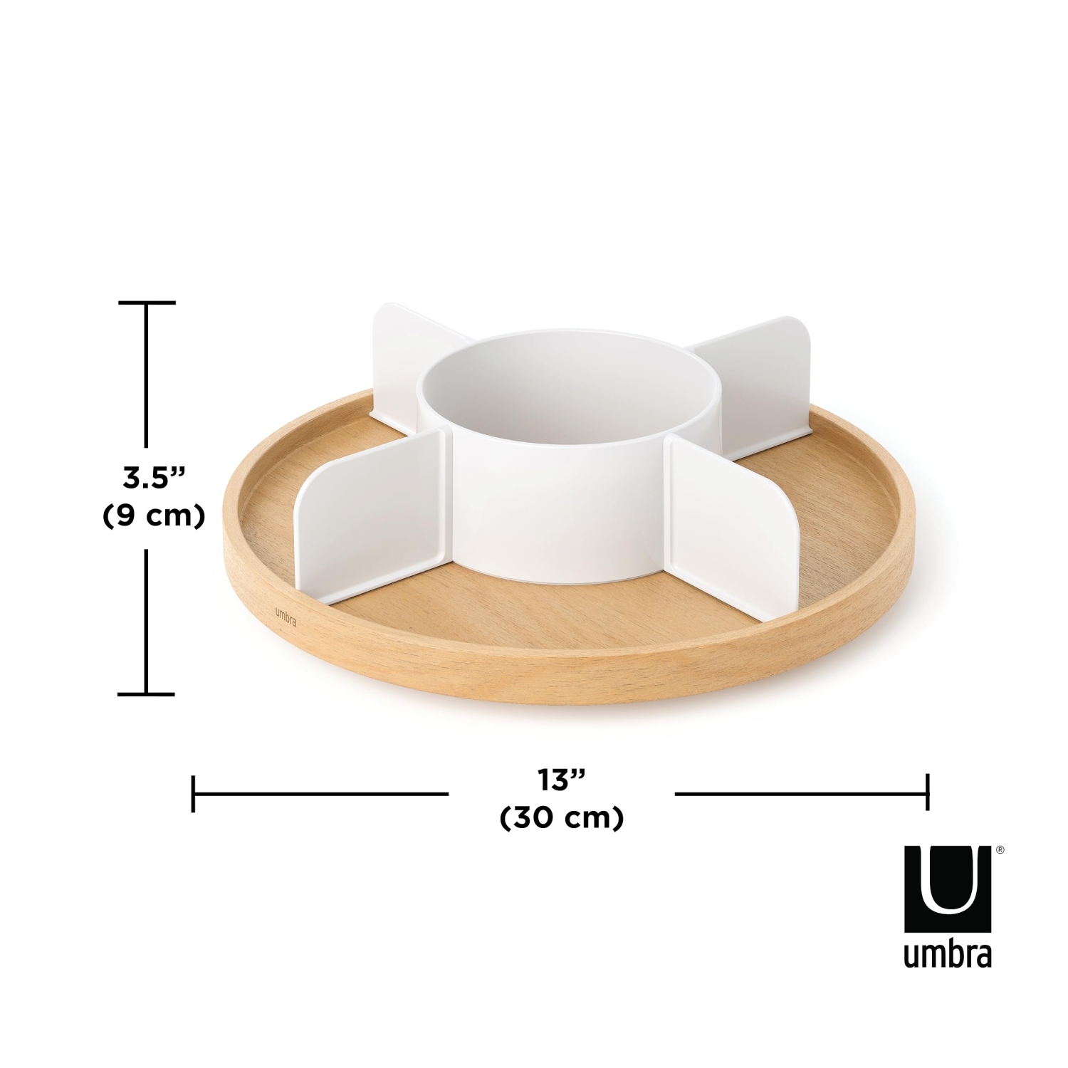 Umbra Bellwood Lazy Susan, Natural/White