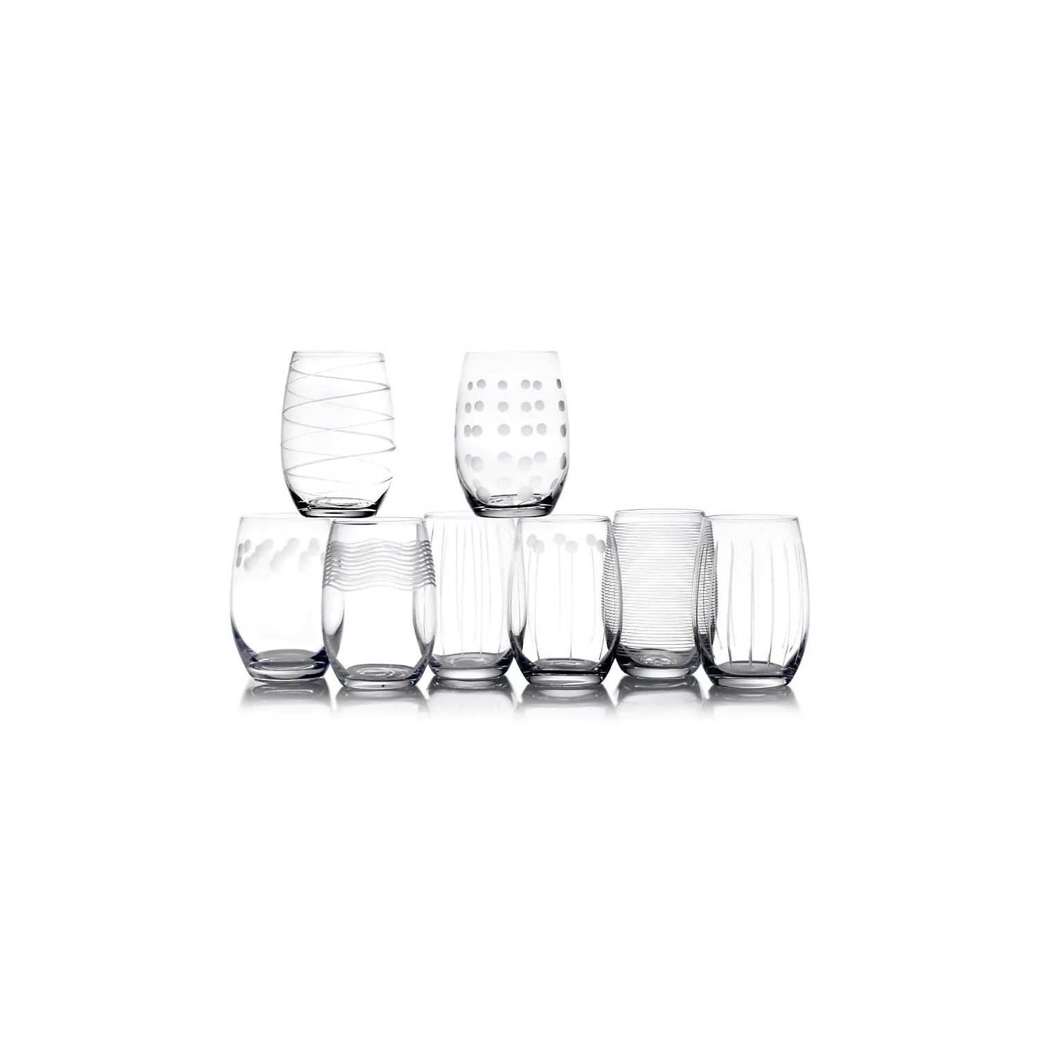 Ensemble de 8 verres à vin sans pied Cheers de Mikasa