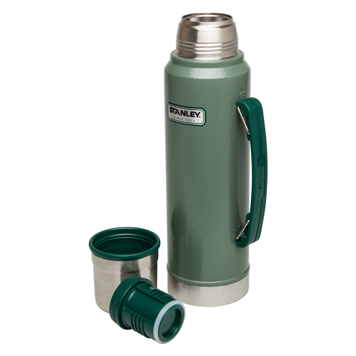 Stanley Classic Vacuum Bottle, Hammertone Green, 1.1 QT / 1.0 L