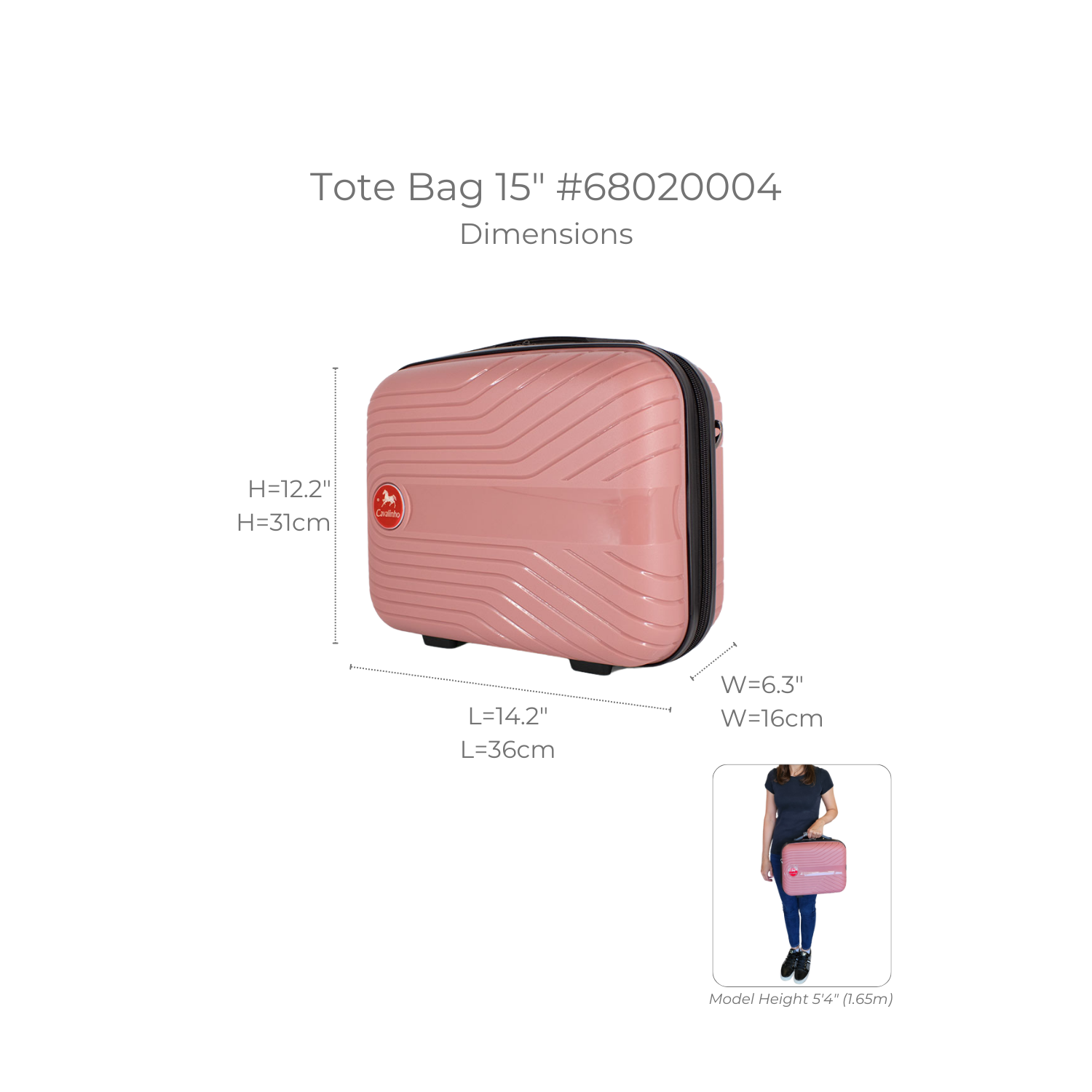 Sac fourre-tout de toilette rigide de 15&nbsp;po Colorful de Cavalinho - Bleu pastel