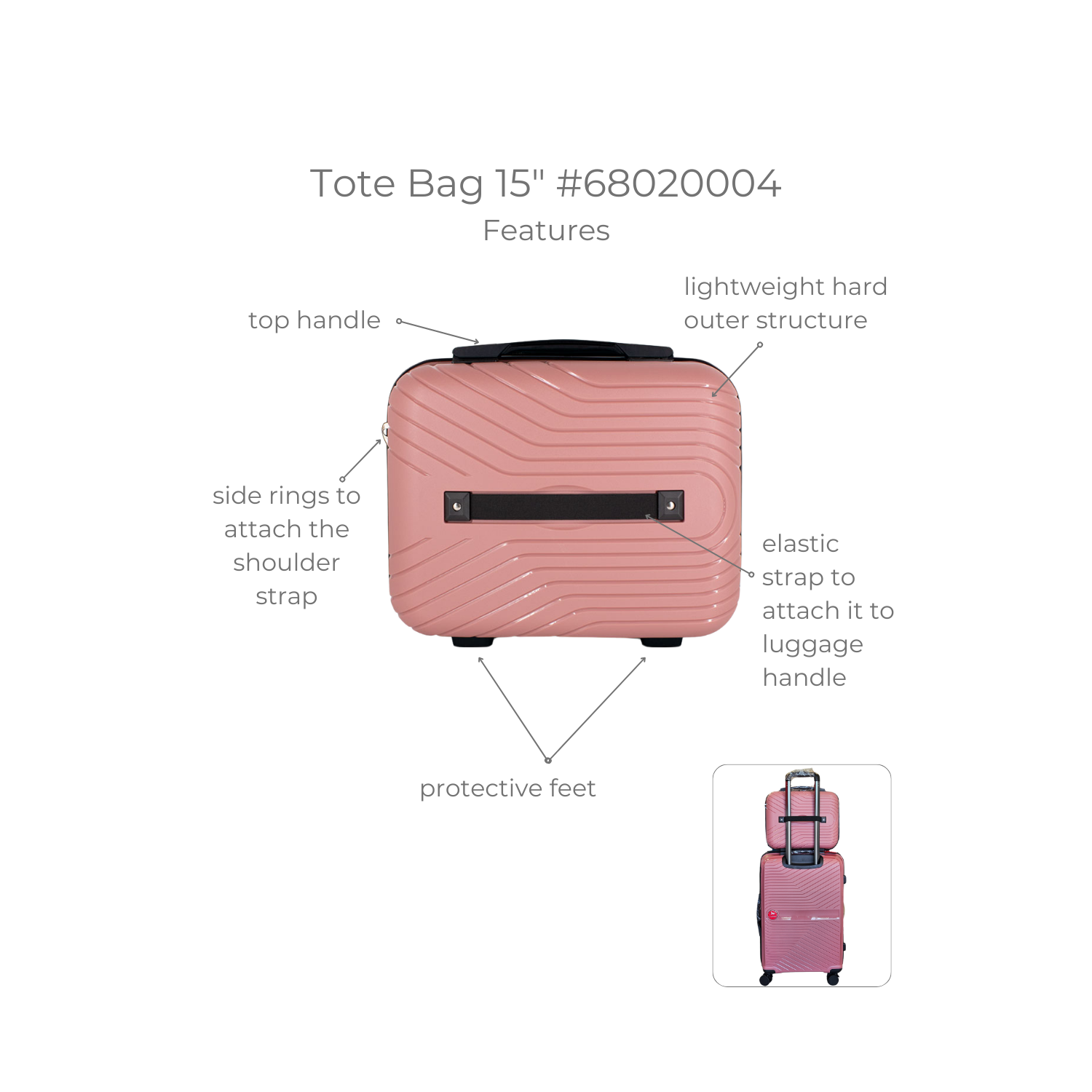 Sac fourre-tout de toilette rigide de 15&nbsp;po Colorful de Cavalinho - Bleu pastel