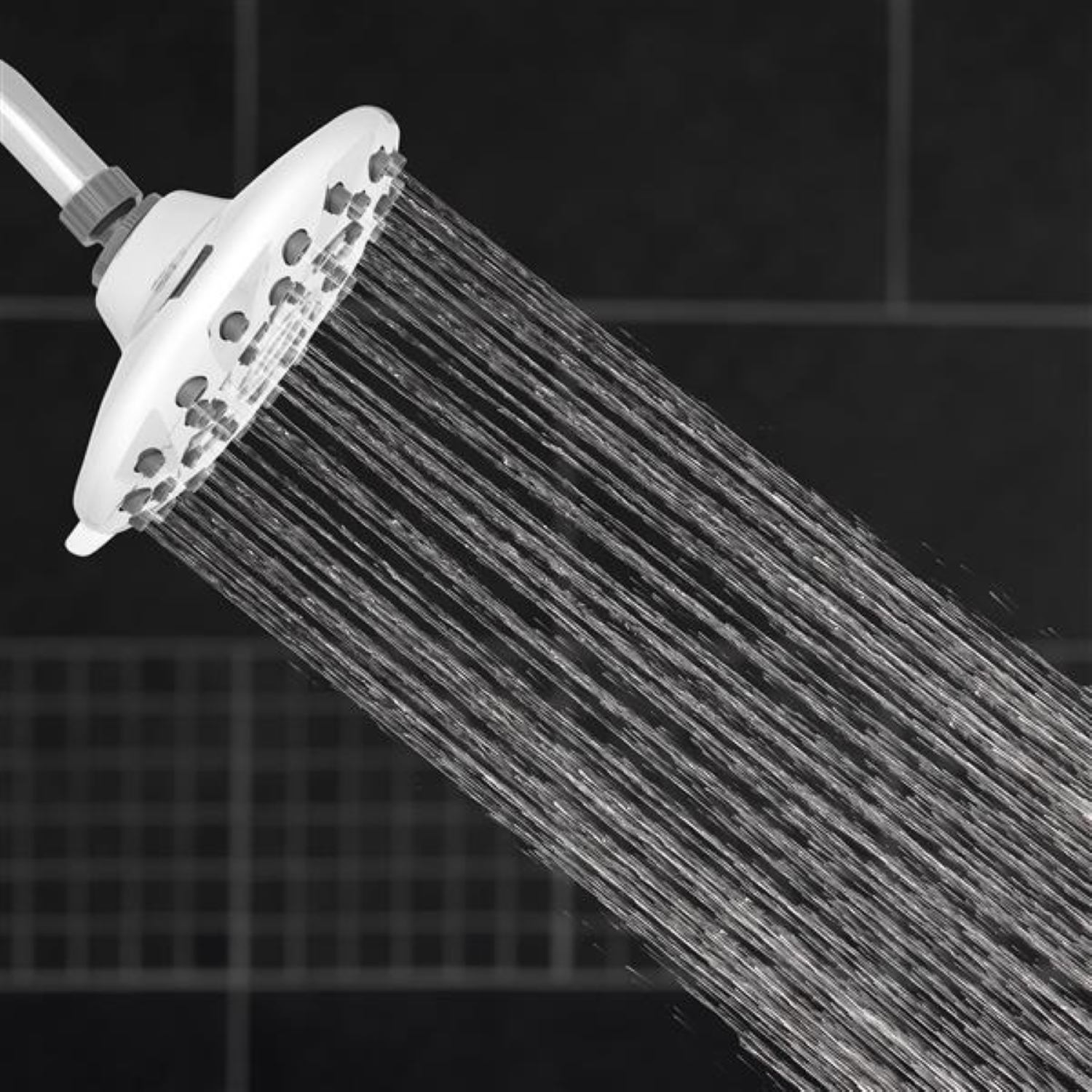 Rainfall 6 Setting Wall Mount Showerhead - with PowerPulse Massage, Chrome