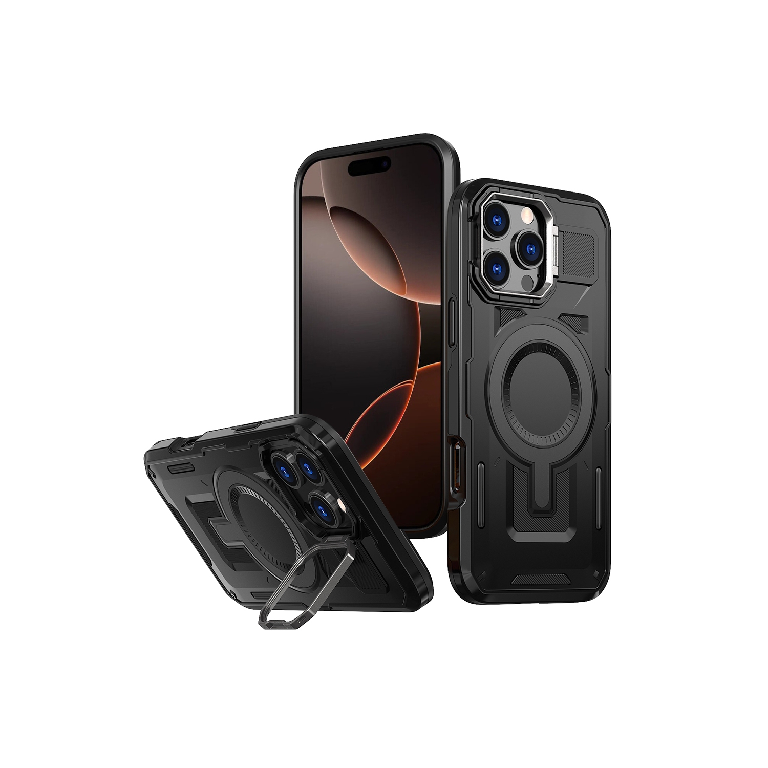Étui XCRS Shield avec couvercle Magsafe, support invisible pour appareil photo, étui pour iPhone 16 Pro 2024