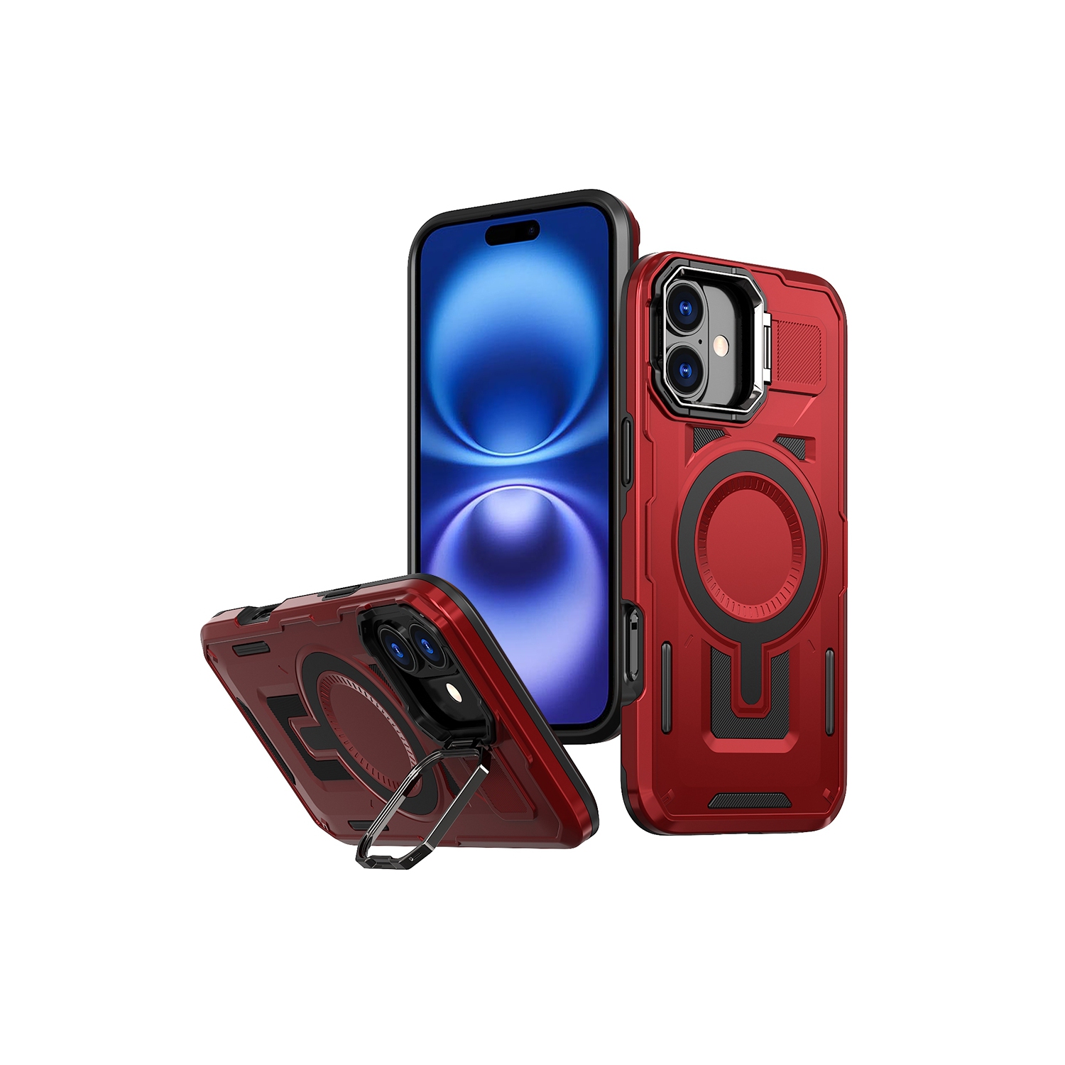 Étui XCRS Shield avec couvercle MagSafe, support invisible pour appareil photo pour iPhone 16 Plus 2024