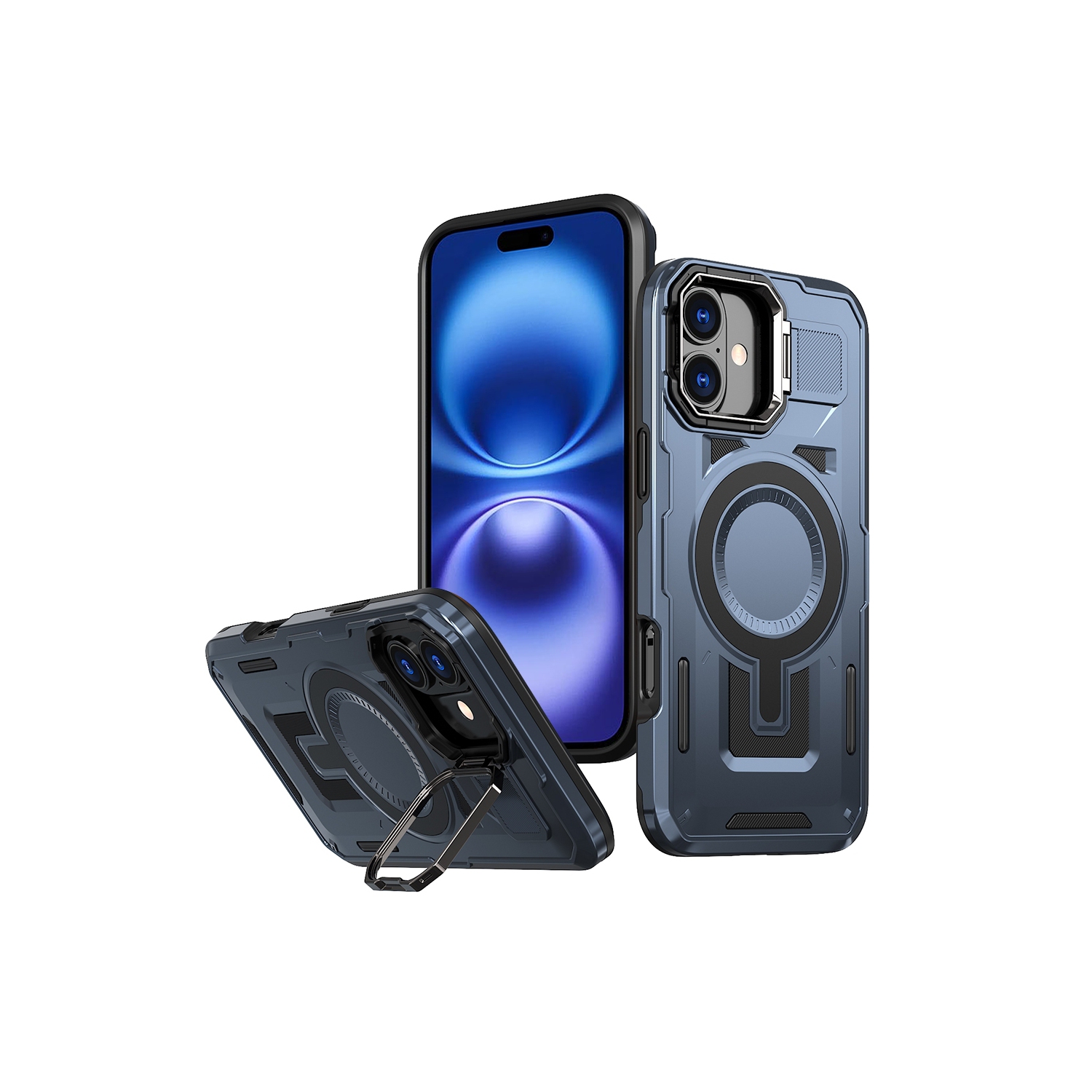 Étui XCRS Shield avec couvercle MagSafe, support invisible pour appareil photo pour iPhone 16 Plus 2024