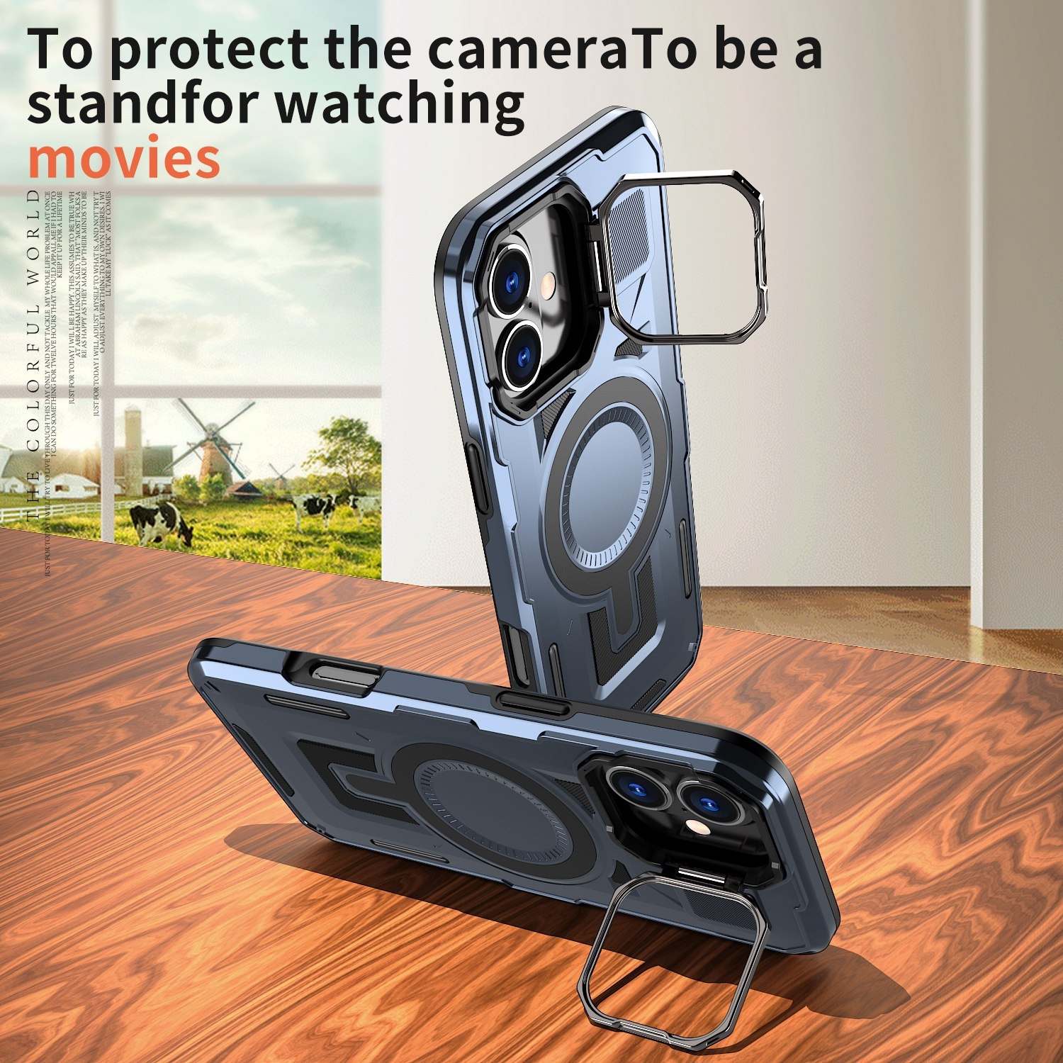 Étui XCRS Shield avec couvercle MagSafe, support invisible pour appareil photo pour iPhone 16 Plus 2024