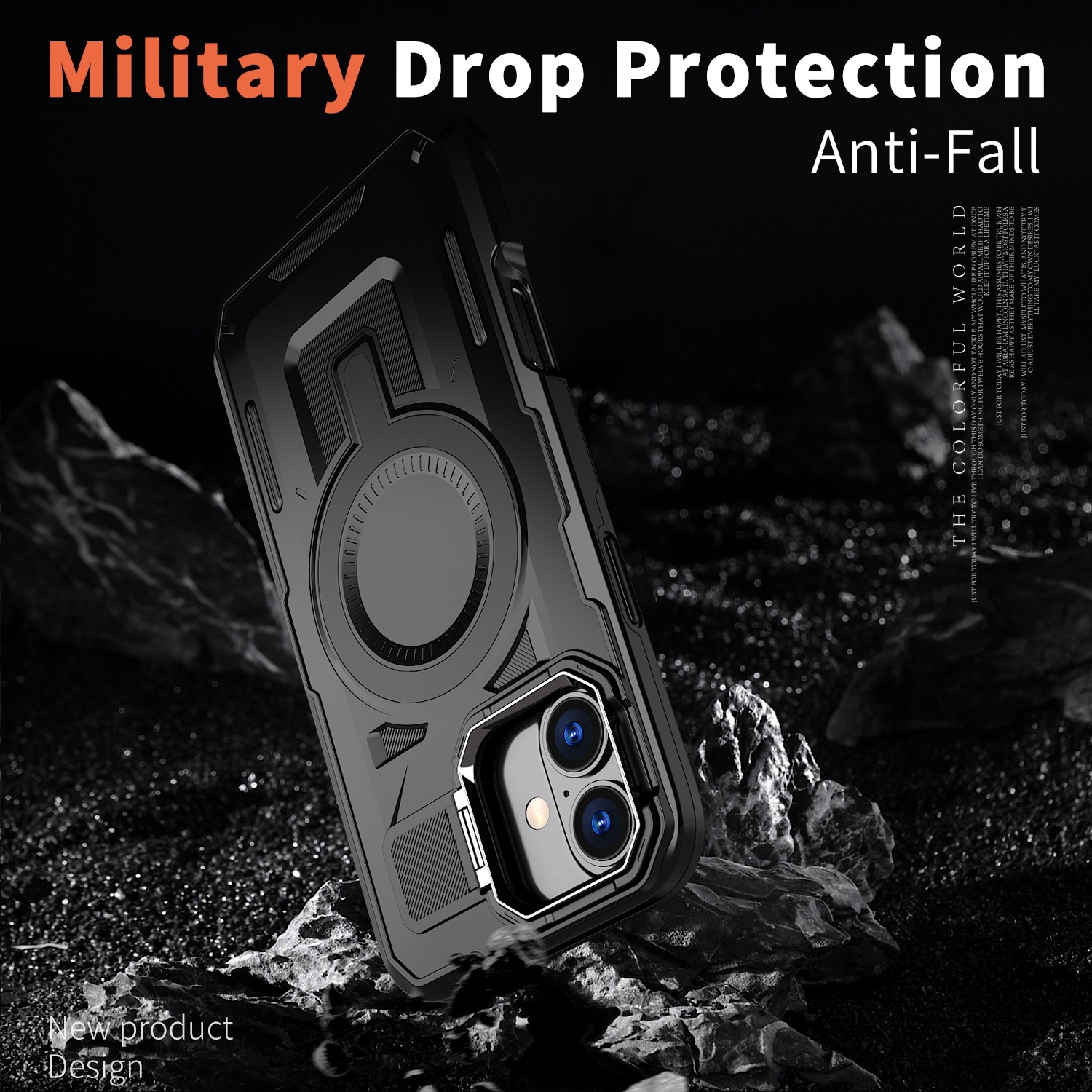 Étui XCRS Shield avec couvercle MagSafe, support invisible pour appareil photo pour iPhone 16 Plus 2024