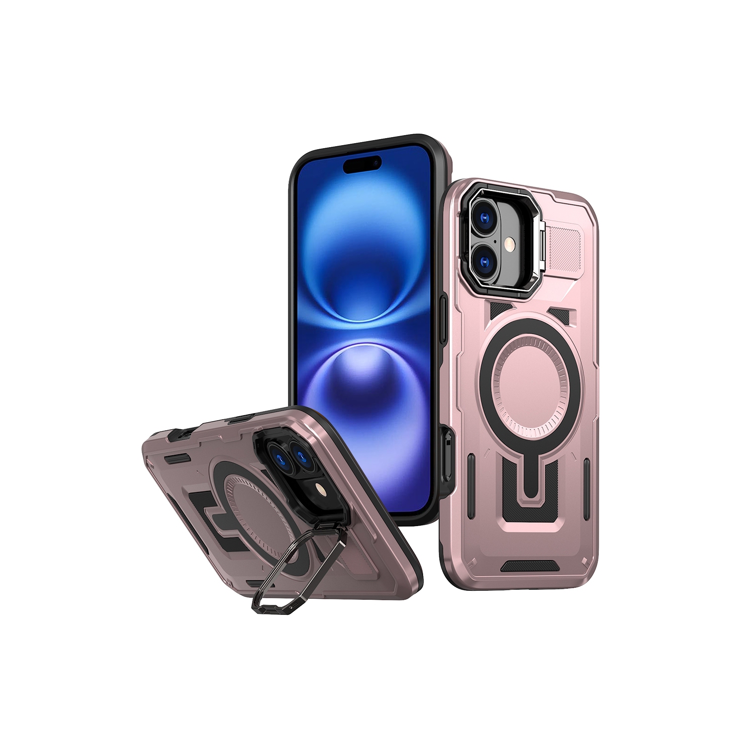 Étui XCRS Shield avec couvercle MagSafe, support invisible pour appareil photo pour iPhone 16 Plus 2024