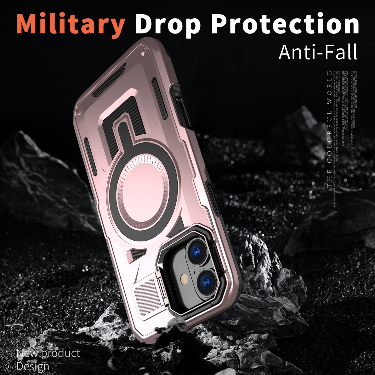 Étui XCRS Shield avec couvercle MagSafe, support invisible pour appareil photo pour iPhone 16 Plus 2024