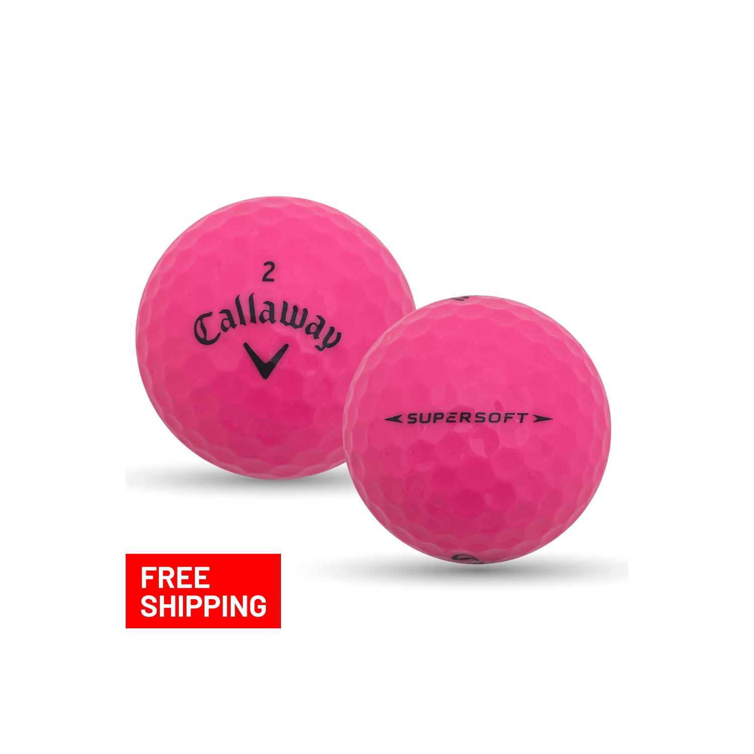 Balles de golf Mulligan 48 Balles de golf usagées recyclées 5&nbsp;A rose ultradoux