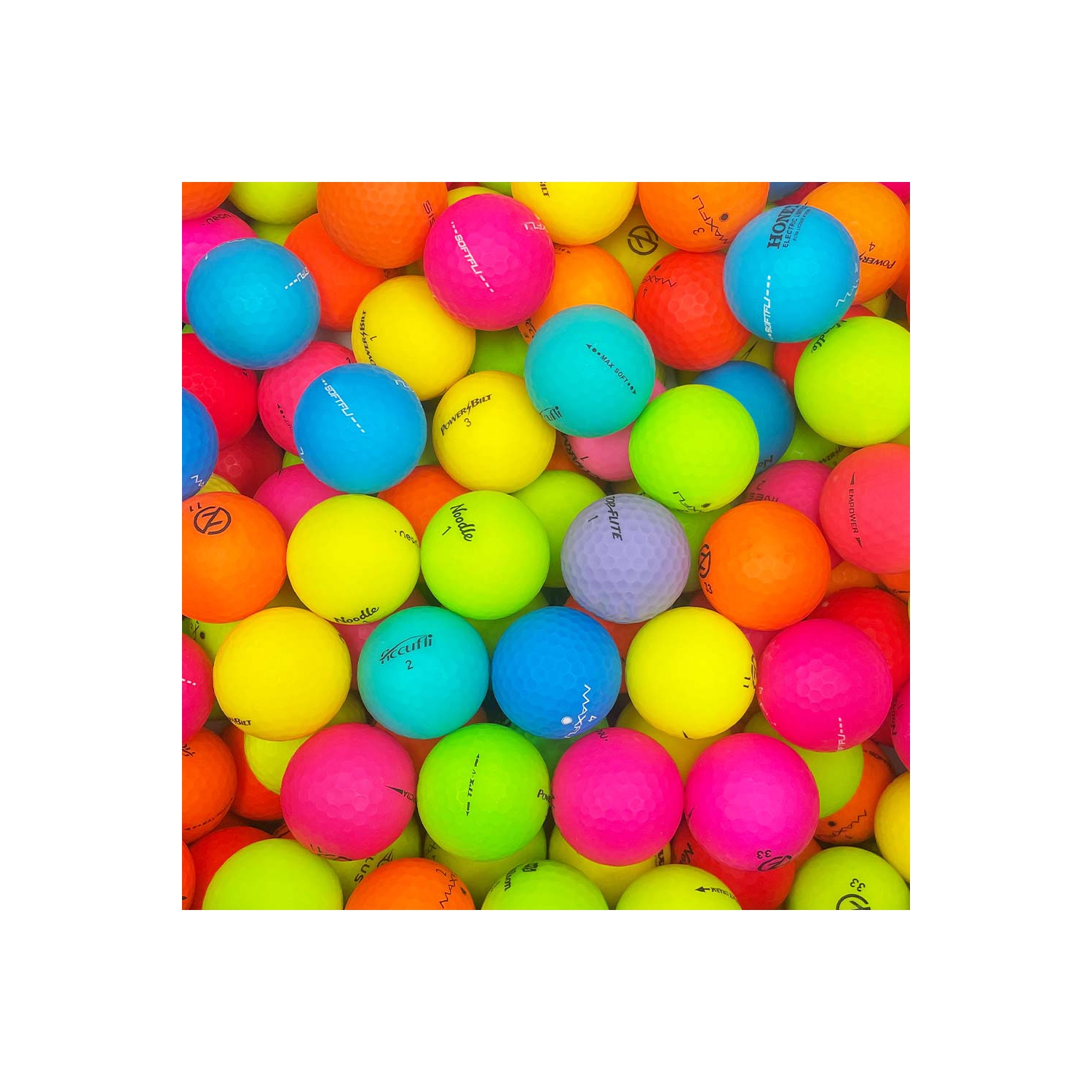 Balles de golf Mulligan 96 balles AAA de couleur mate recyclées usagées