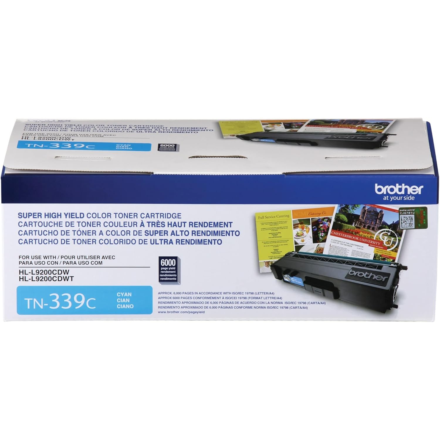 ** GARANTIE DE 365 JOURS **/ Cartouche de toner cyan à très haut rendement original Brother TN339C, pour&nbsp;: HL-L9200CDW, L-9200CDT, MFC-L9550CDW