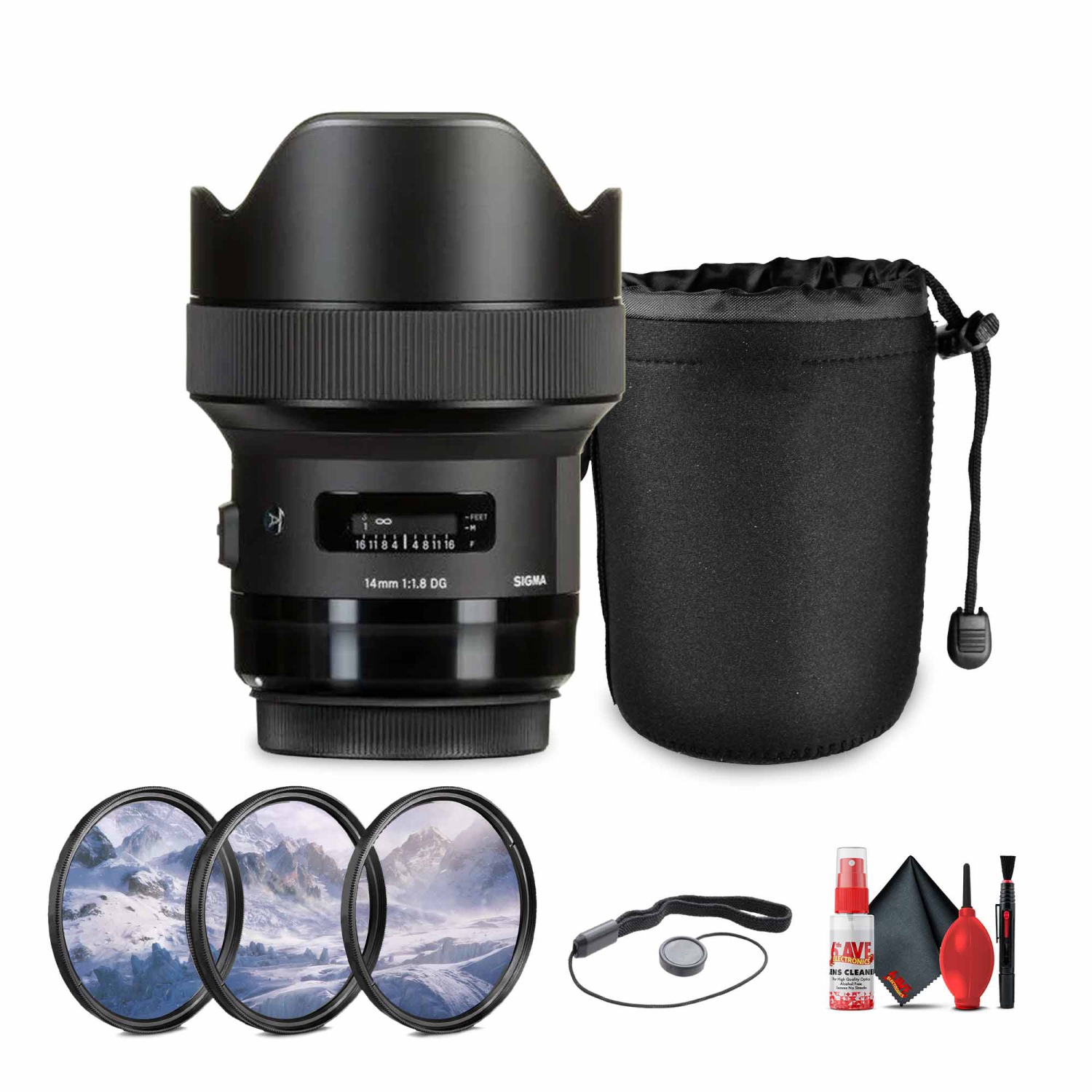 Sigma 14mm f/1.8 DG HSM Art Lens for Canon EF Bundle