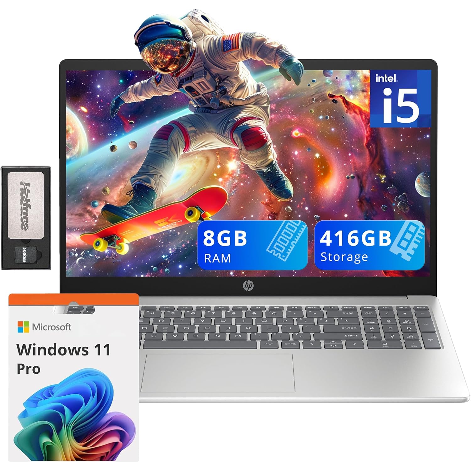 HP 15.6" FHD IPS Laptop, Intel i5-1235U, 2.16TB Storage(2TB SSD + 160GB Docking Station Set), 32GB RAM, Intel Iris Xe Graphics, Numeric Keypad,