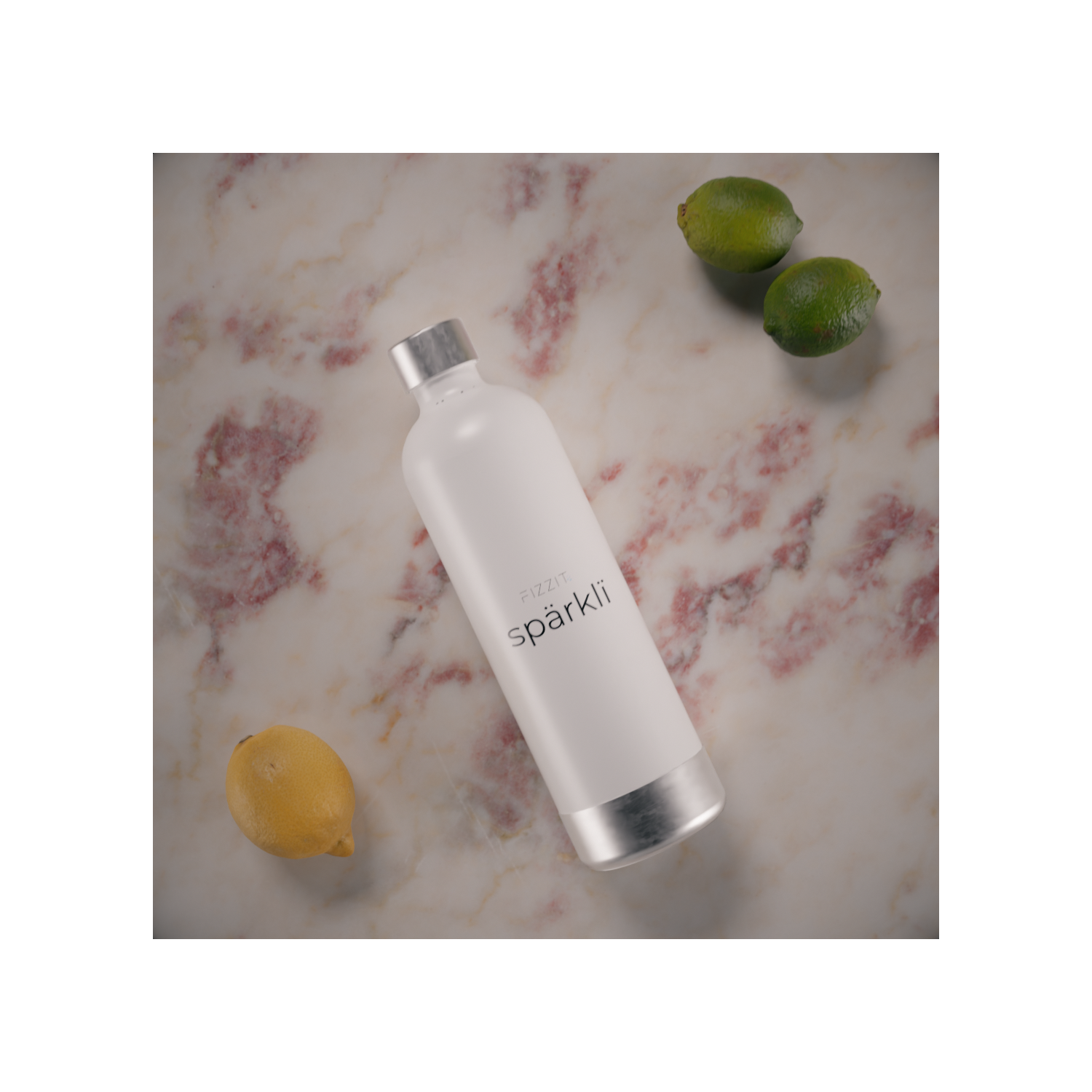 Bouteille de gazéification en acier inoxydable et bouteille d'eau de FIZZIT | Compatible avec la machine à soda de carbonation Philips et les