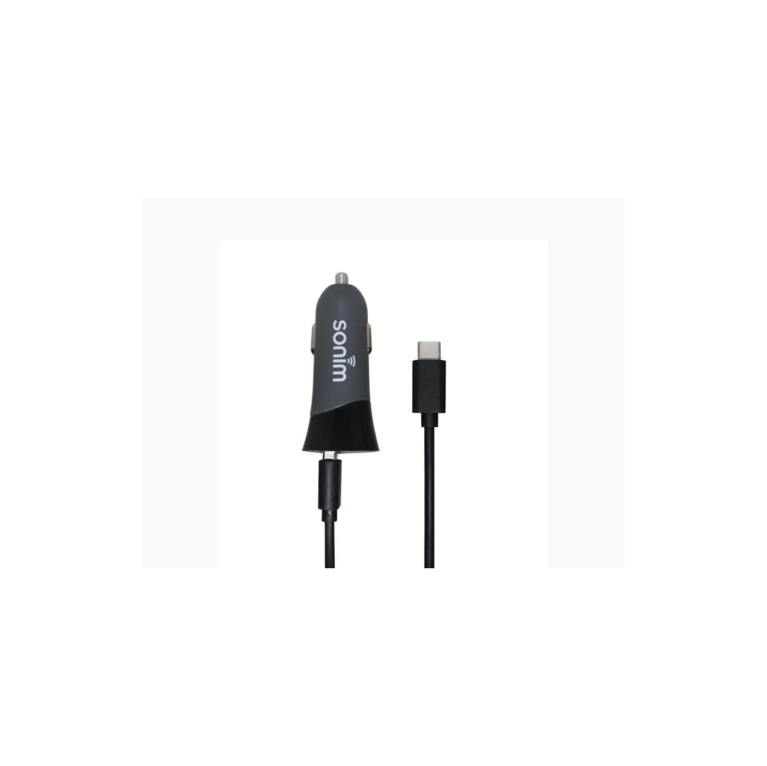 Sonim Built For Life Dual USB Car Charger Adapter With Extended Length Cable | Color: Black