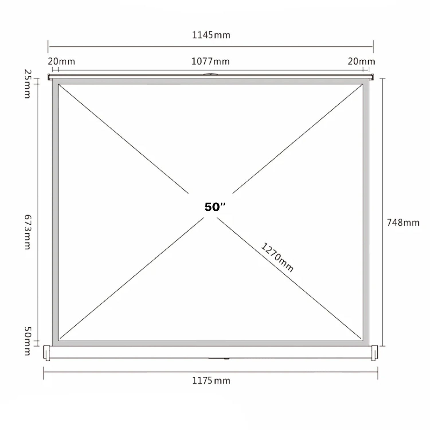 XGIMI 50” Portable Projector Screen – Cinema-Quality, Easy Setup, Indoor/Outdoor Use