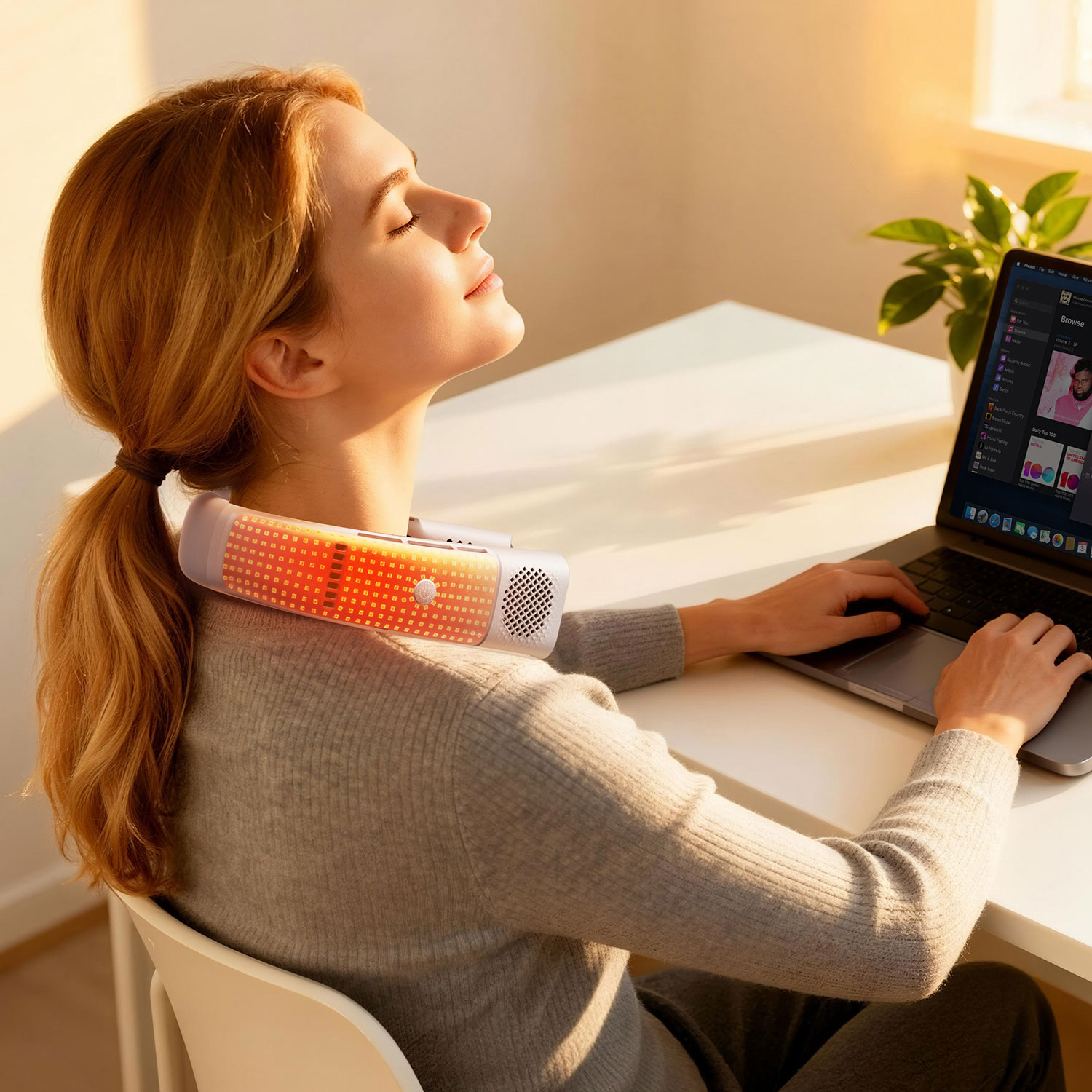 Torras COOLiFY 2S 5000mAh Wearable Neck Air Conditioner - Desert Gold