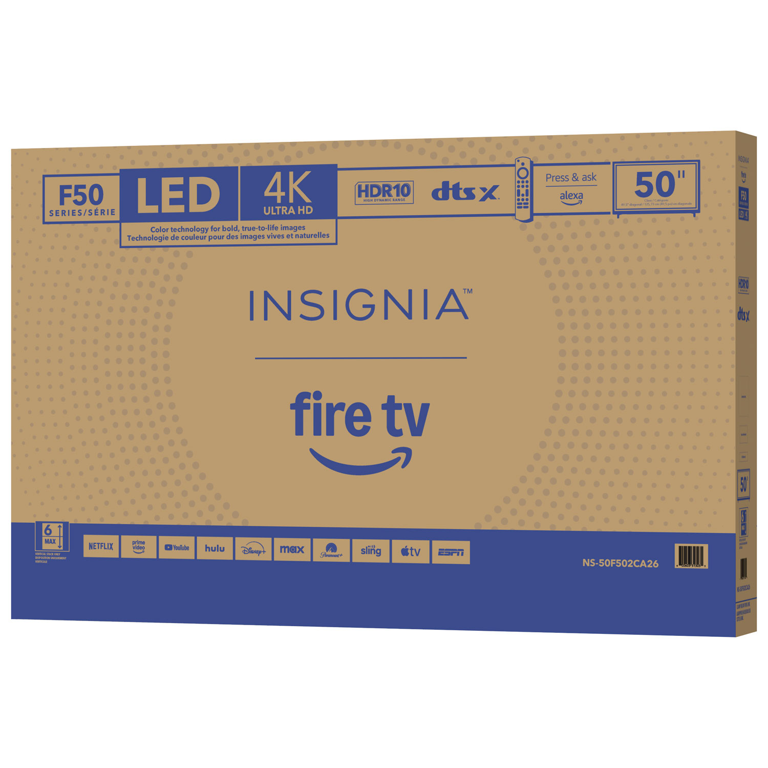 Téléviseur intelligent Fire TV ACL HDR UHD 4K de 50 po d'Insignia - 2024 - Exclusivité Best Buy
