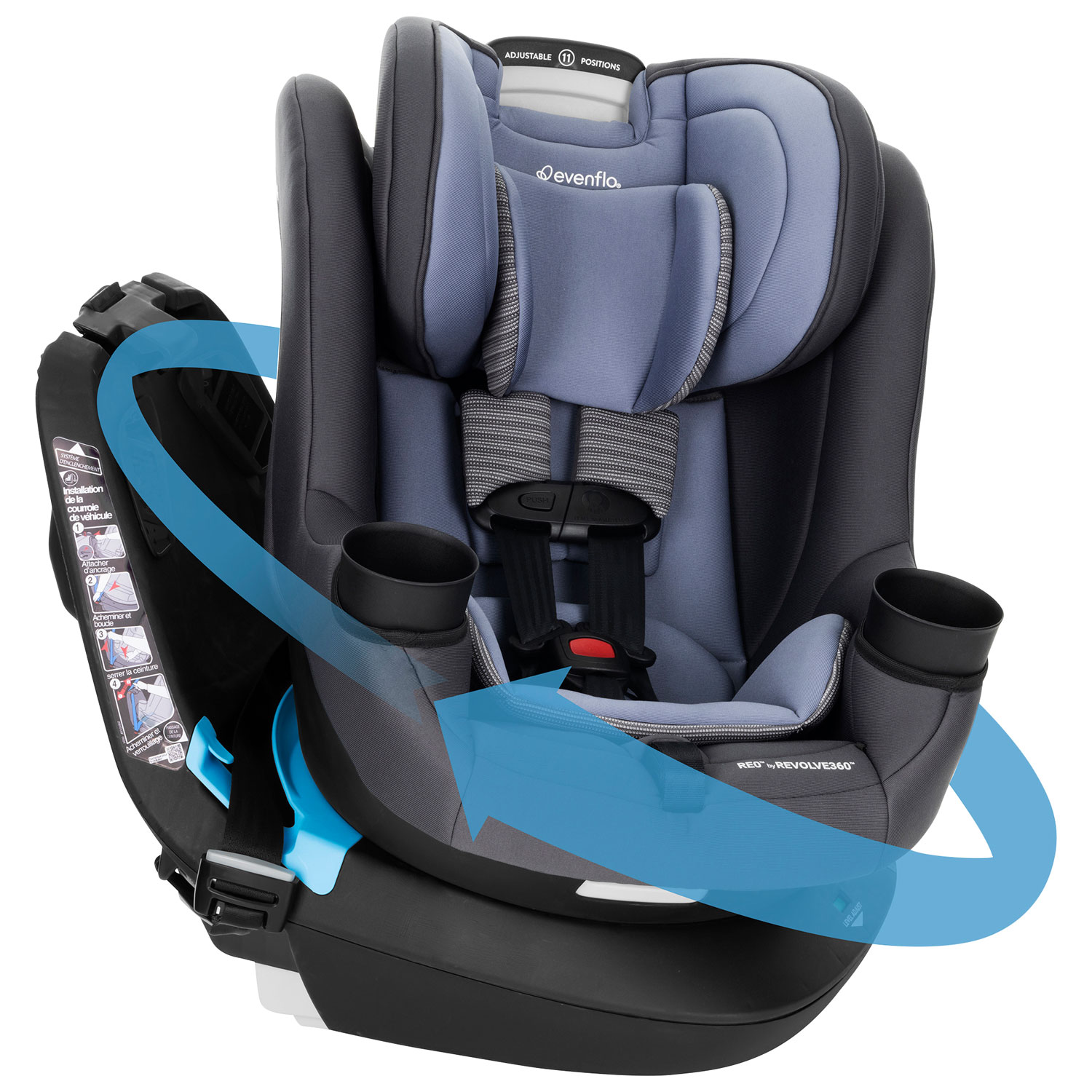 Evenflo REO by Revolve360 2-in-1 Rotational Convertible Car Seat - Brookline