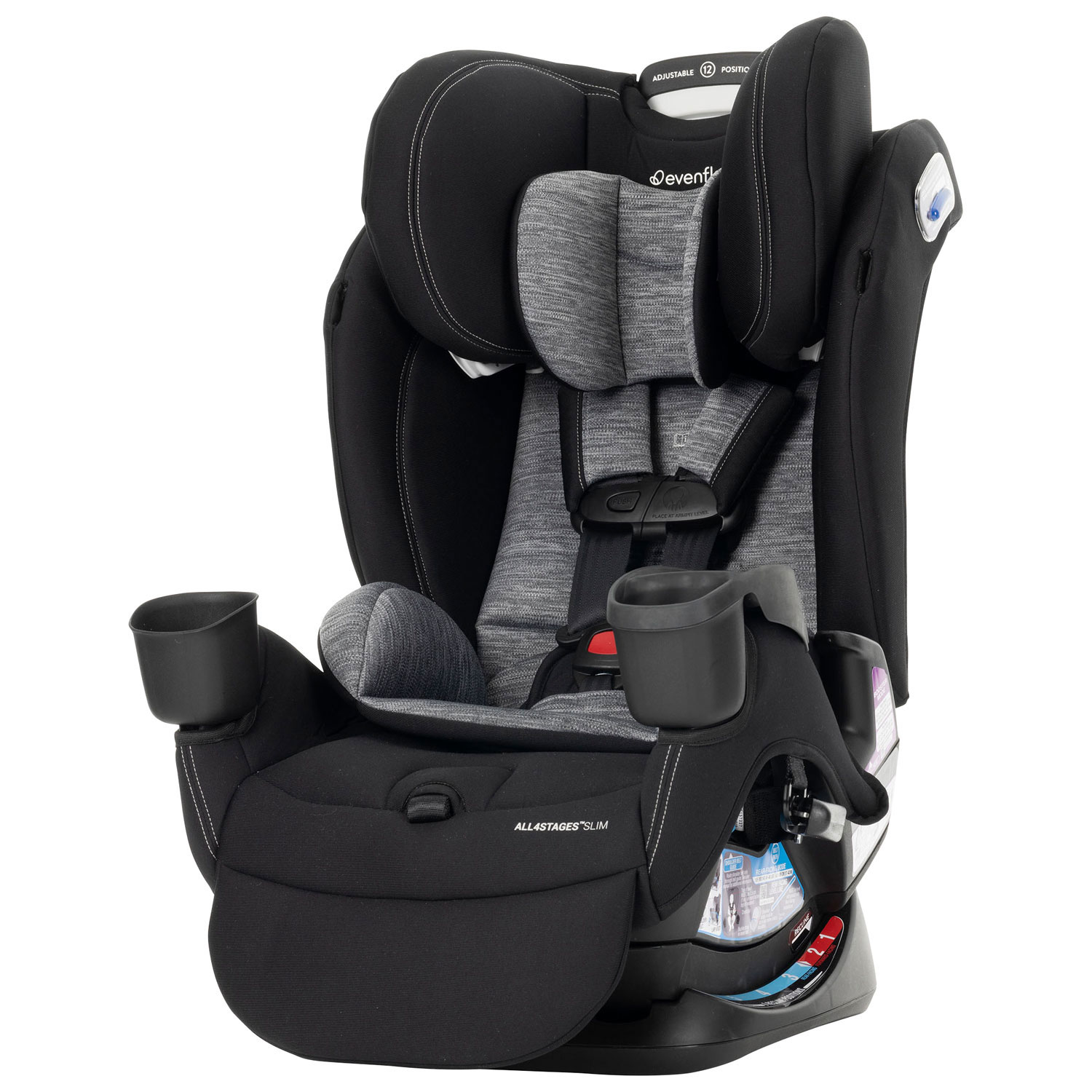 Evenflo All4Stages Slim+ All-in-One Booster Car Seat - Howell Black