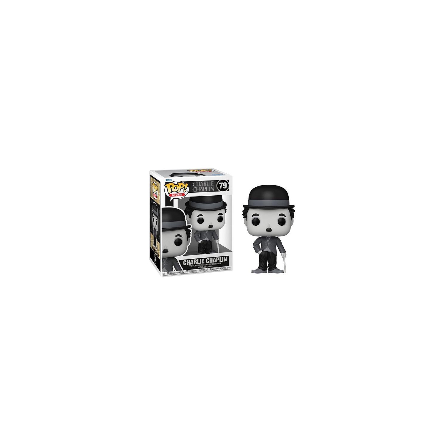 Figurine Pop! De Funko Icônes Charlie Chaplin Figurine en vinyle Charlie Chaplin n° 79