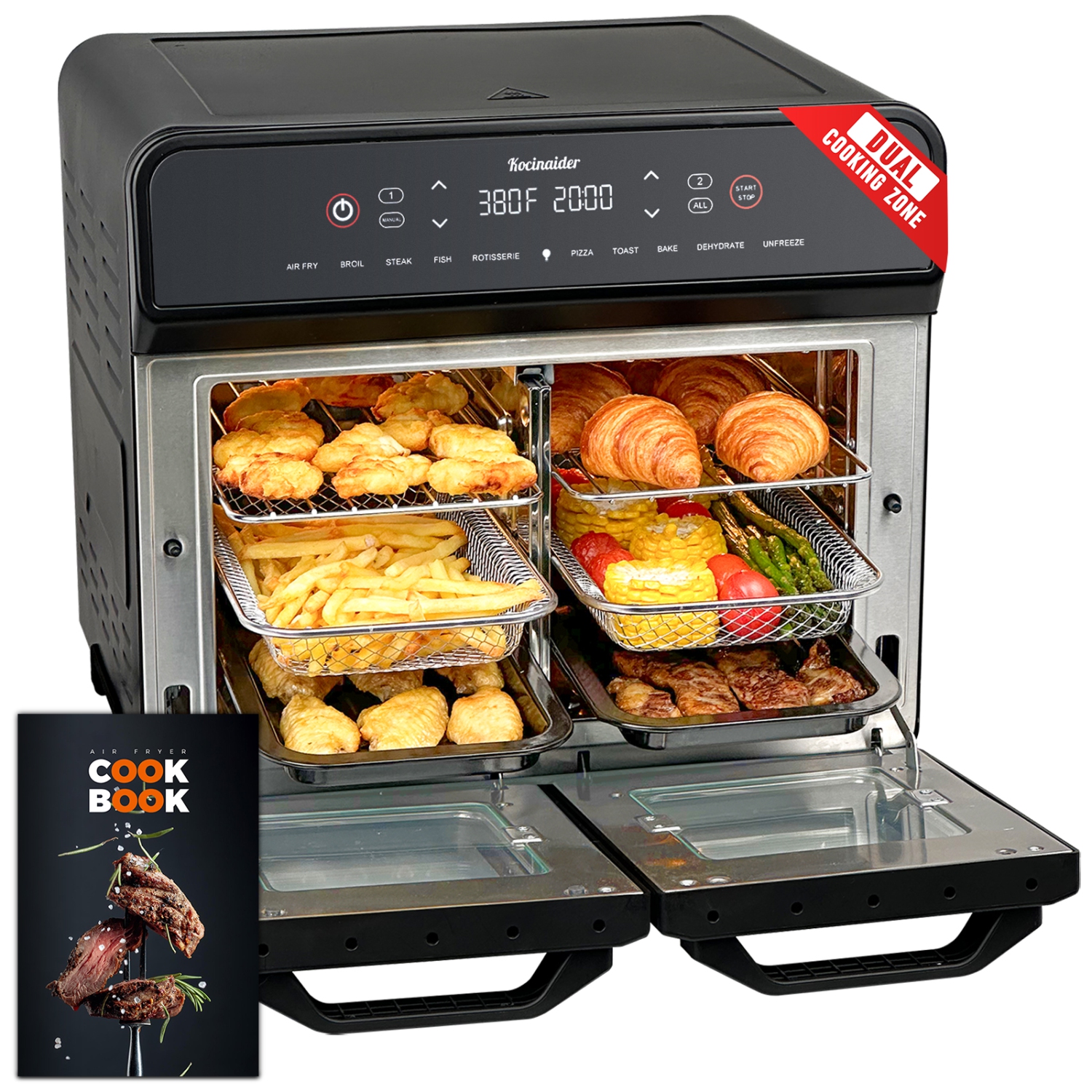 トップス common divisor 24aw COUVIN WASH FOODIE Ninja Foodi FlexBasket Air Fryer with 7-Quart MegaZone - TSC.ca