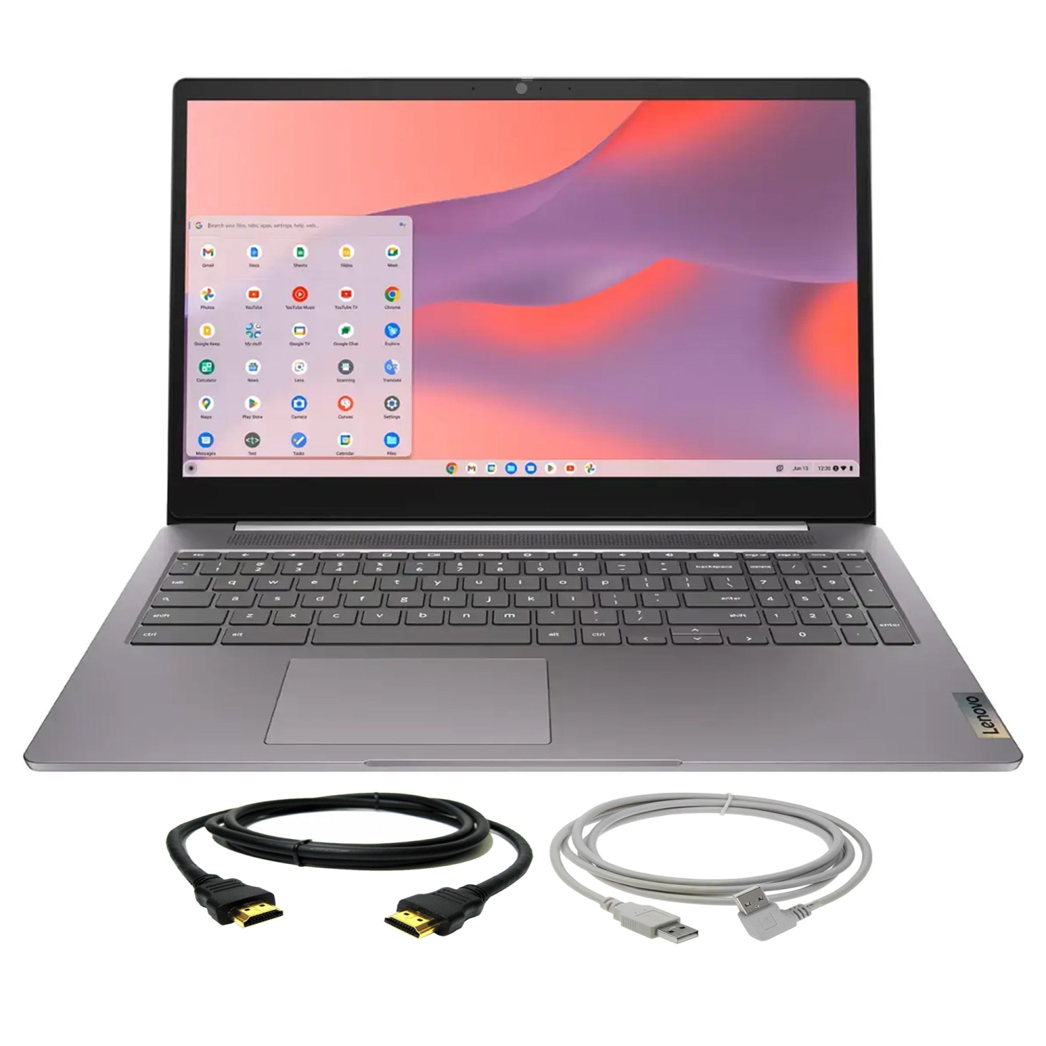 Lenovo IdeaPad 3i Chromebook 15.6" Intel Celeron Laptop + USB Cable + HDMI Cable