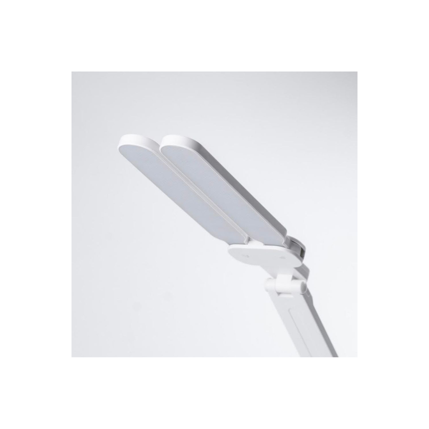 Lampe-réveil LED rechargeable avec deux têtes, éclairage grand-angle Porte-téléphone Horloge numérique Porte-stylo amovible