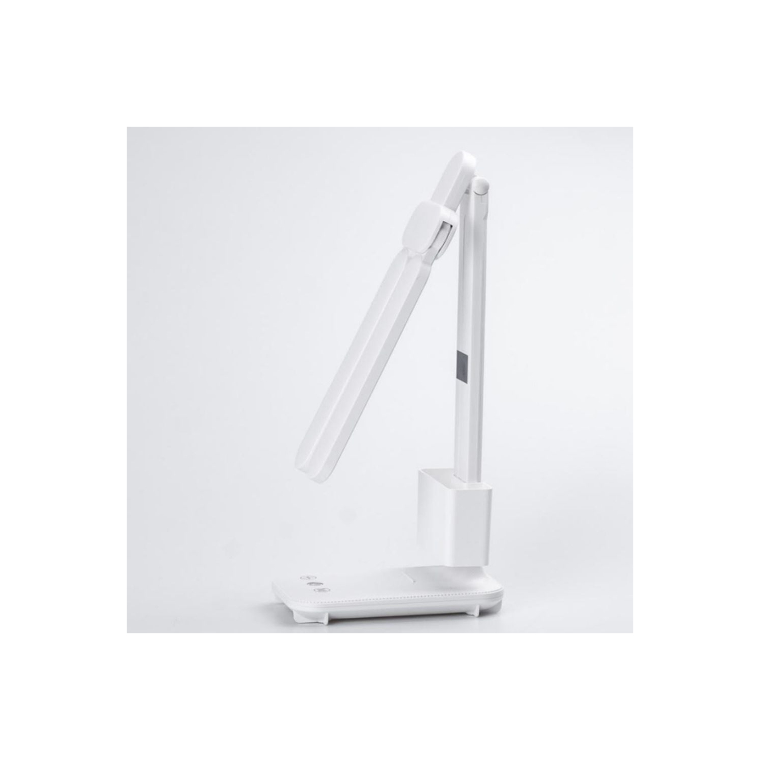 Lampe-réveil LED rechargeable avec deux têtes, éclairage grand-angle Porte-téléphone Horloge numérique Porte-stylo amovible