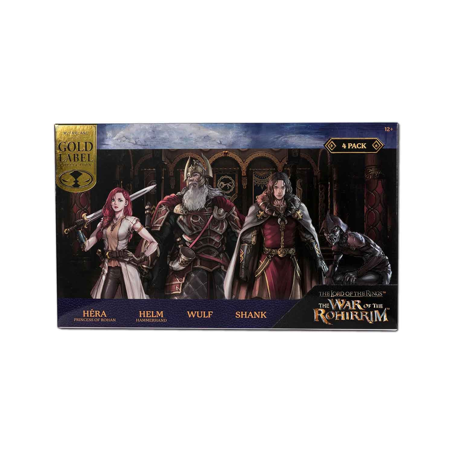 The Lord Of The Rings The War of the Rohirrim 4 Inch Action Figure Box Set Exclusive - 4-Pack Gold label