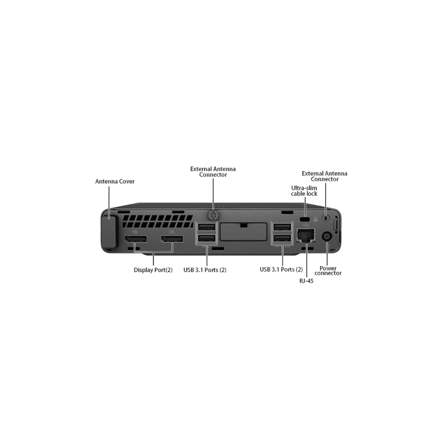 Remis à neuf - Mini ordinateur de bureau Elitedesk 800 G5 de HP, Core i5-9500T d'Intel, mémoire vive 16&nbsp;Go, SSD de 512&nbsp;Go, Windows 11 Pro