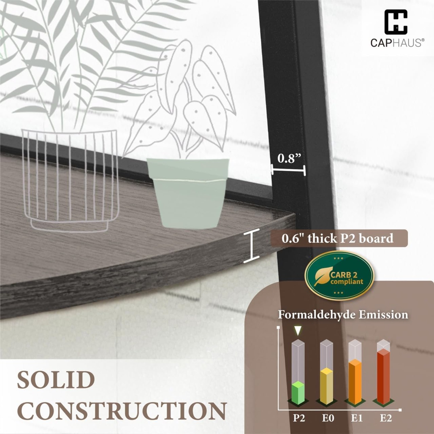 CAPHAUS – Grand support en coin, tablettes de présentation à 4 niveaux, étagère en coin pour plante de rangement en bois en échelle avec cadre en