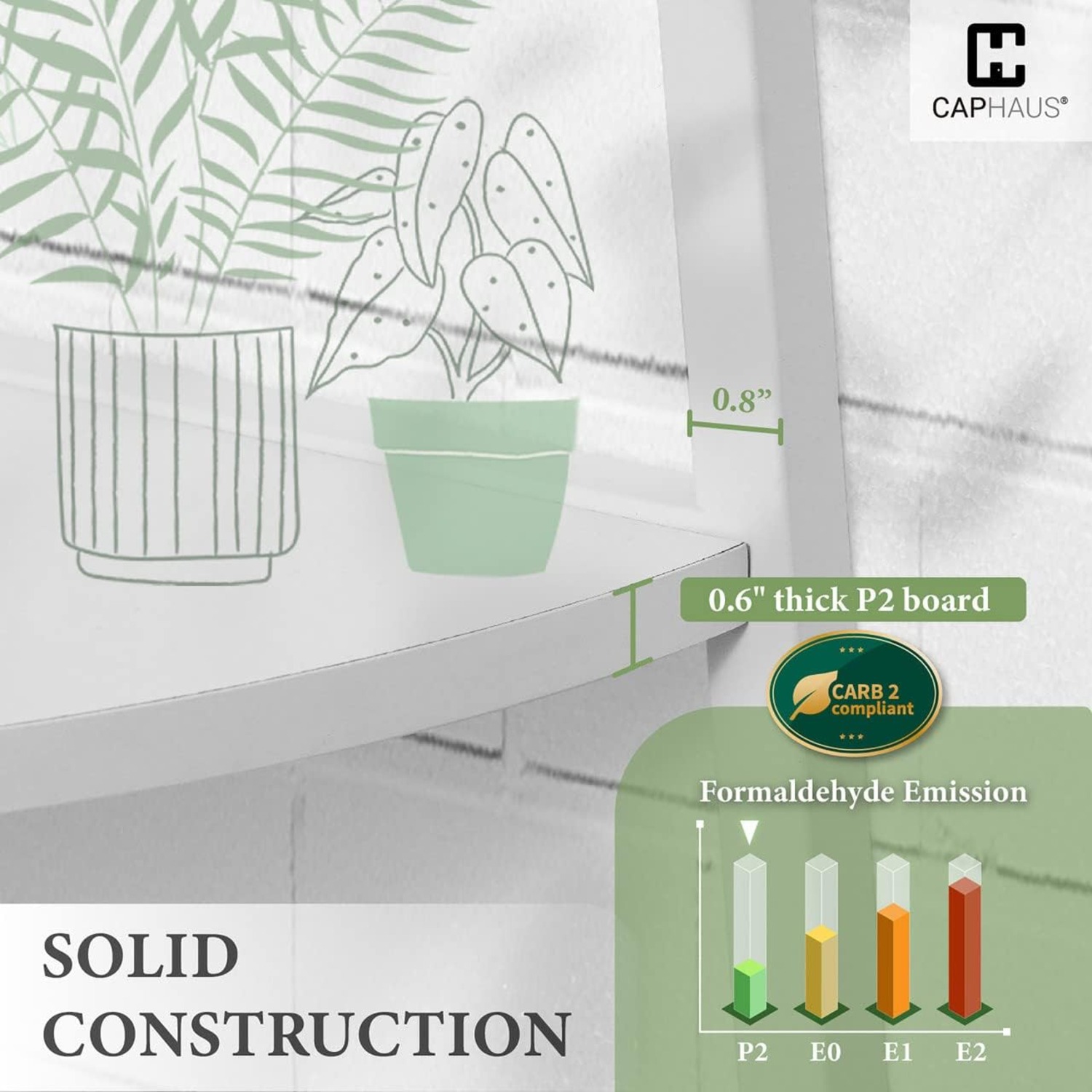 CAPHAUS – Grand support en coin, tablettes de présentation à 4 niveaux, étagère en coin en bois en échelle avec cadre en métal, étagère polyvalente