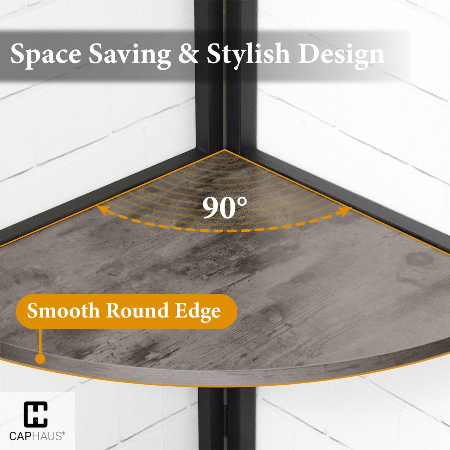 CAPHAUS – Grand support en coin, tablettes de présentation à 5 niveaux, étagère en coin pour plante de rangement en bois en échelle avec cadre en