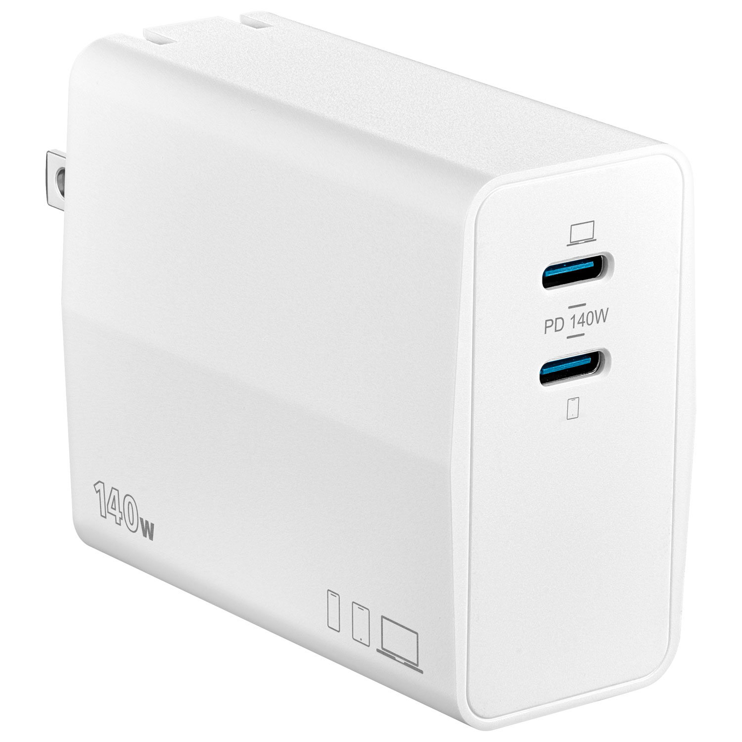 Chargeur mural à 2 ports USB-C GaN de 140 W d'Insignia - Exclusivité Best Buy