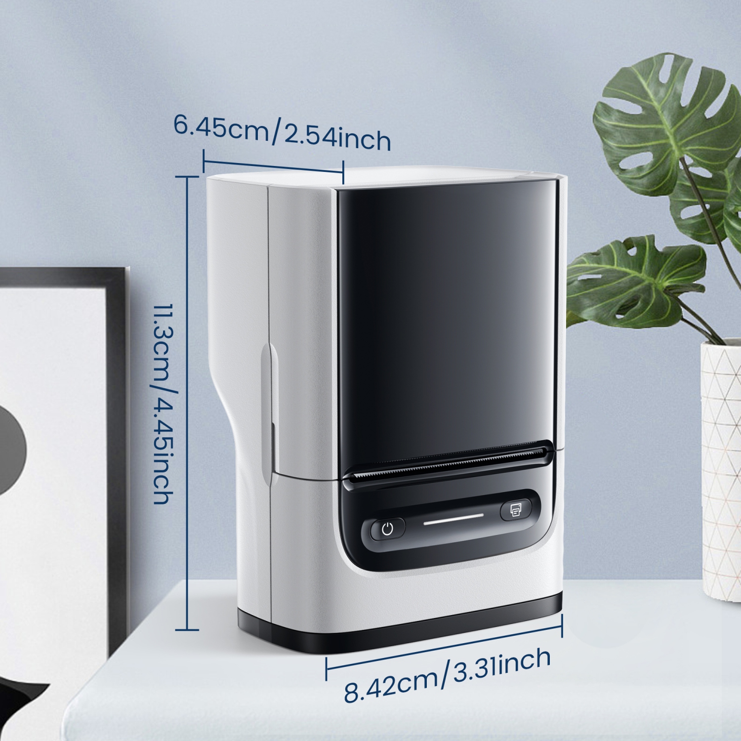 Label Maker Machine with Tape, PM220 Bluethooth Label Printer, 2 Inch Portable Thermal Printer for Small Business, Address, Logo, Clothing, Sticker