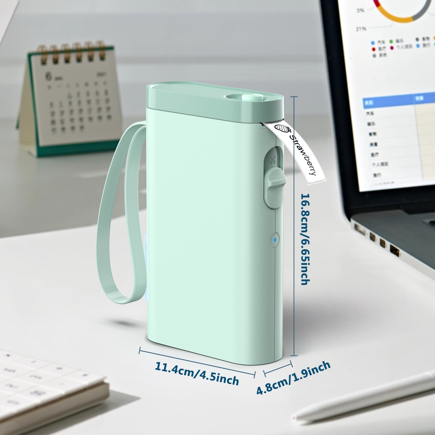 Label Maker Machine with Tape, P21 Bluetooth Label Printer, Wireless Built-in Cutter Sticker Maker Mini Label Makers with Multiple Templates for