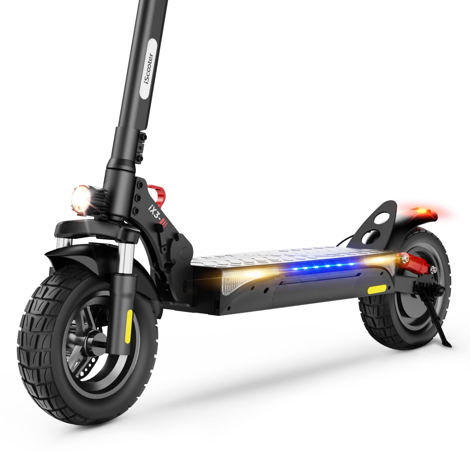 Trottinette électrique tout-terrain pliable iX3 d'iScooter pour adultes - Noir