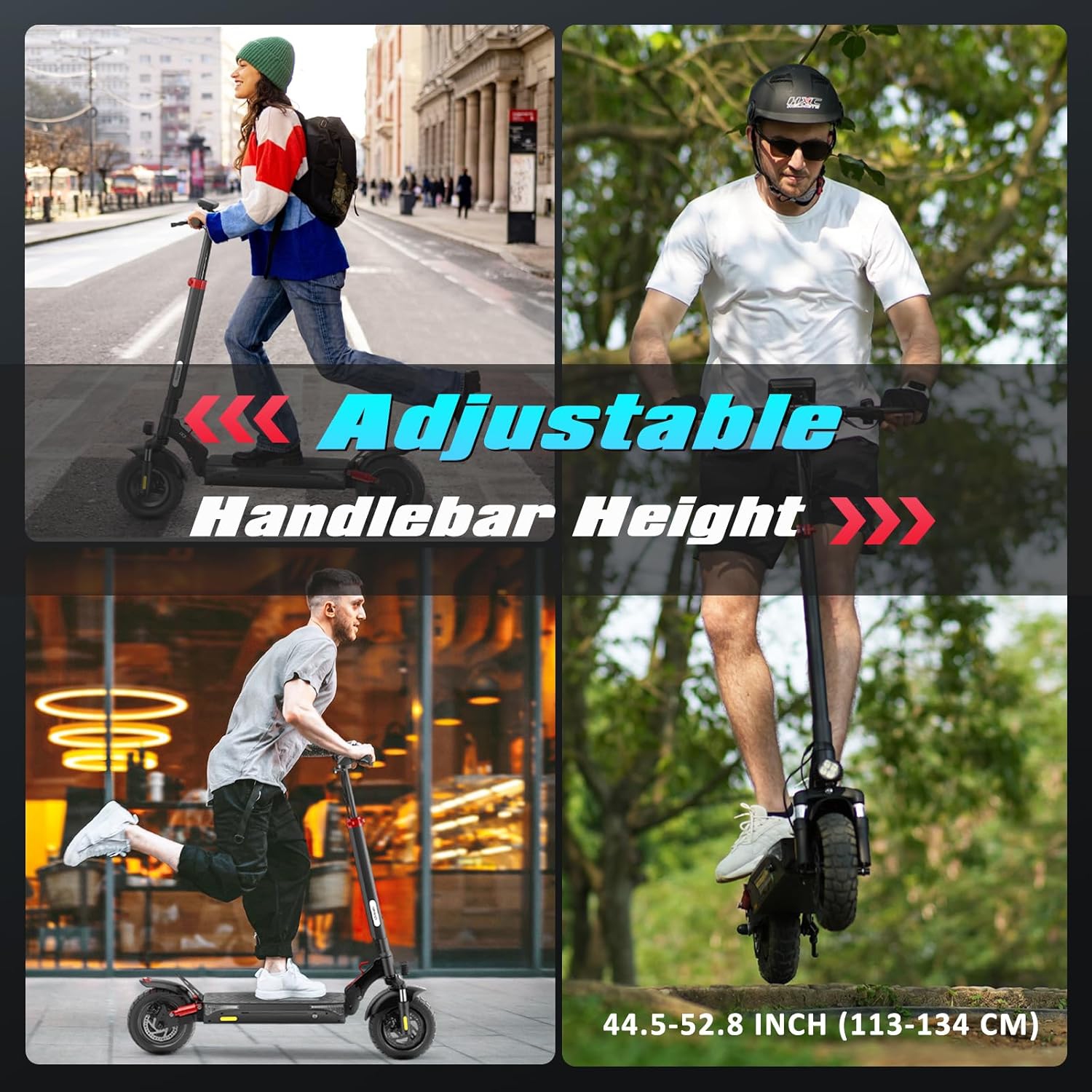 Trottinette électrique tout-terrain pliable iX3 d'iScooter pour adultes - Noir