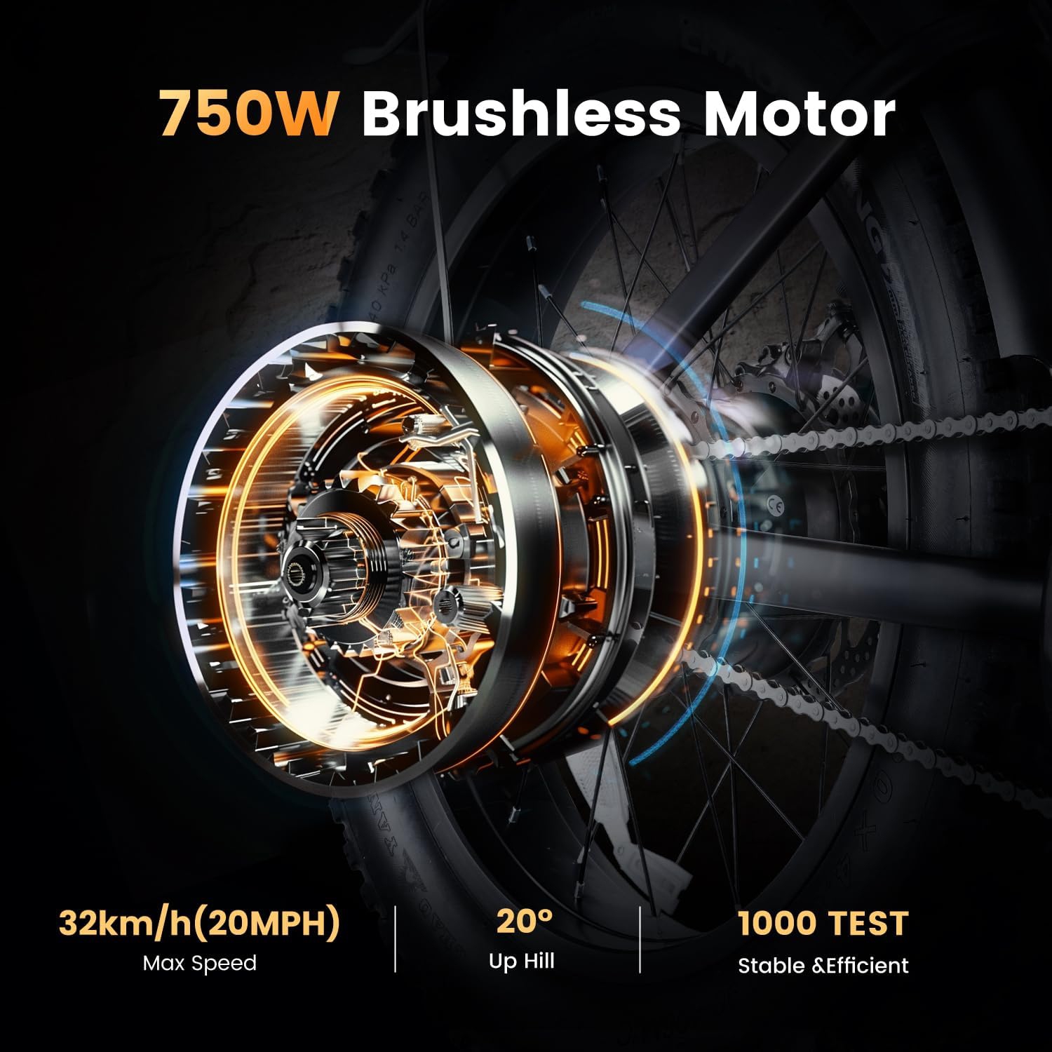 CYCROWN Cycrun Moped Style Electric Bike for Adults - Black