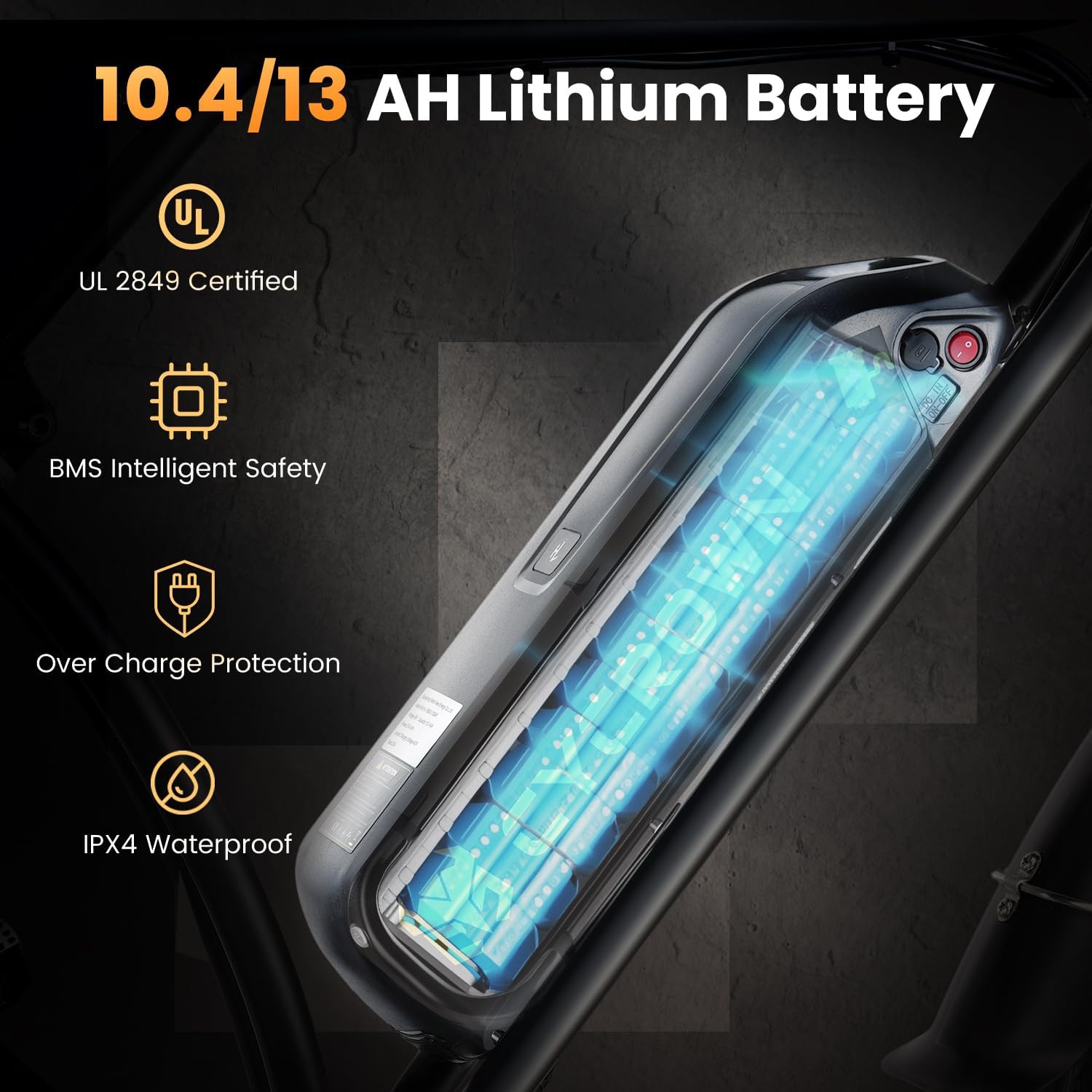 CYCROWN Cycrun Moped Style Electric Bike for Adults - Black