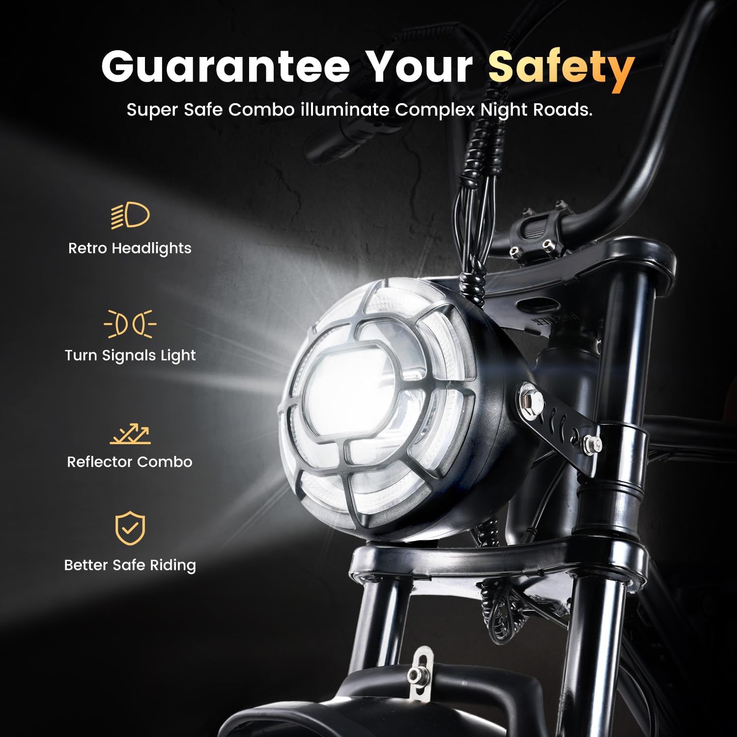 CYCROWN Cycrun Moped Style Electric Bike for Adults - Black