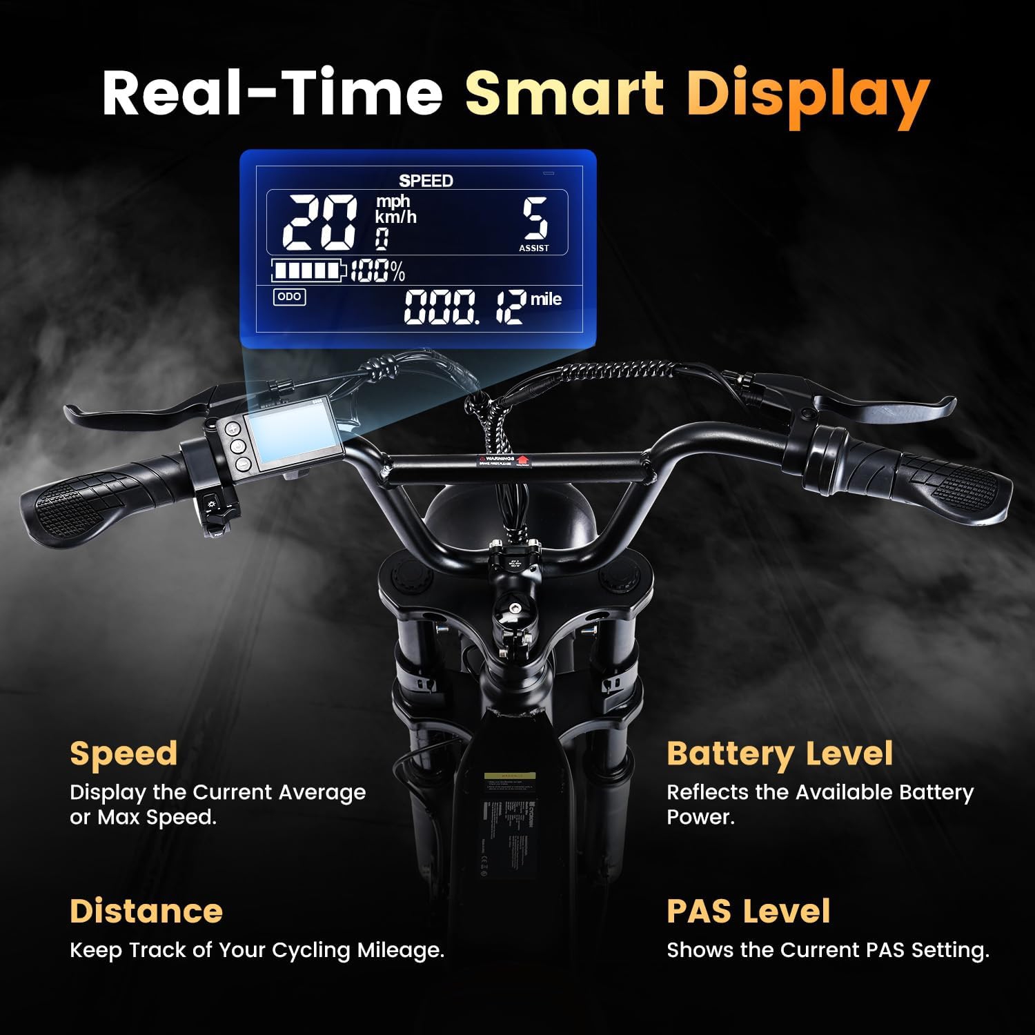 CYCROWN Cycrun Moped Style Electric Bike for Adults - Black