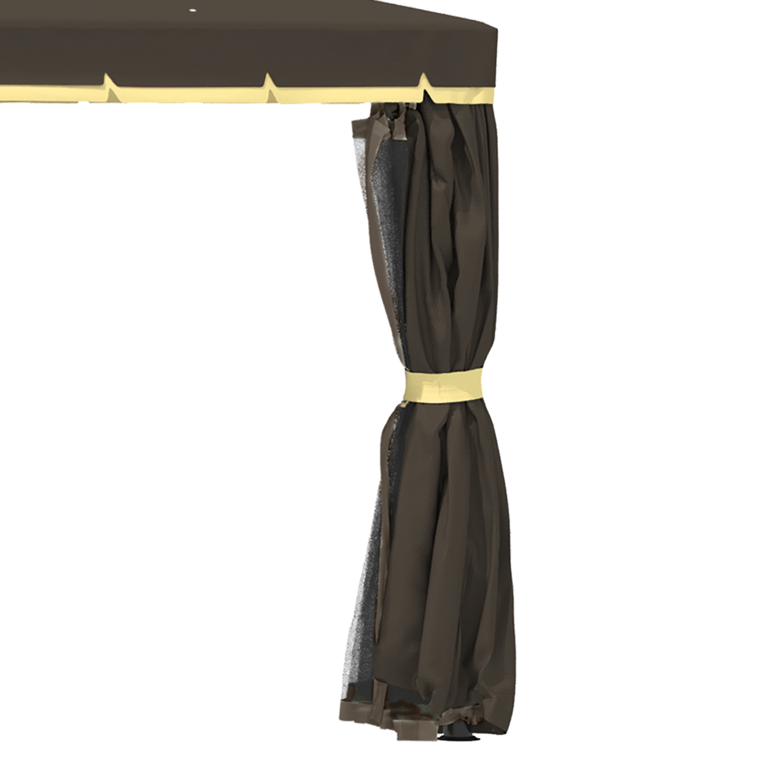 Tente d'extérieur à 2 niveaux pour abri de jardin Outsunny de 10 x 10 pi avec parois en filet à fermeture à glissière, cadre en aluminium pour patio,