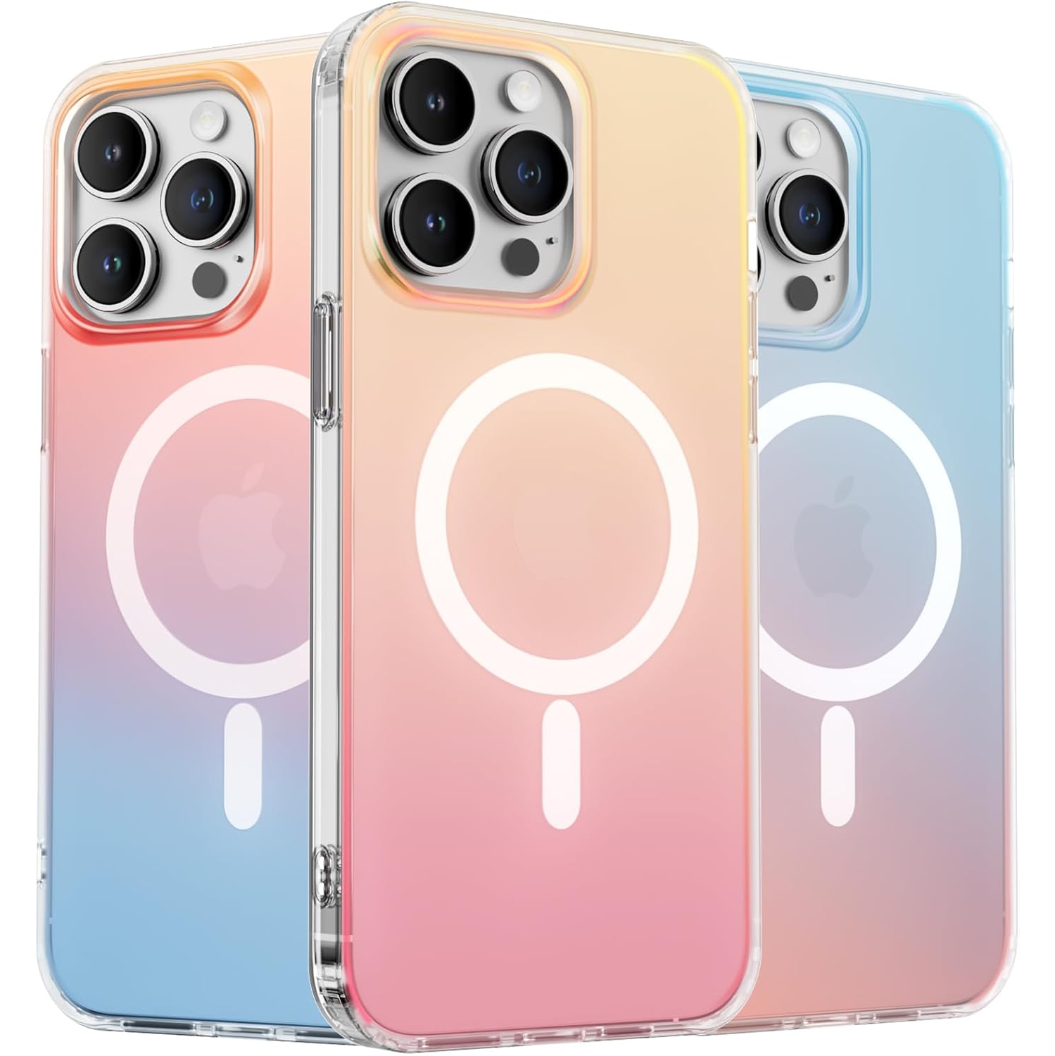 ORNARTO Magnetic Case for iPhone 14 Pro Max Compatible with MagSafe,Holographic Iridescent Cover,Shockproof Protective Rainbow Phone Case Magnetic